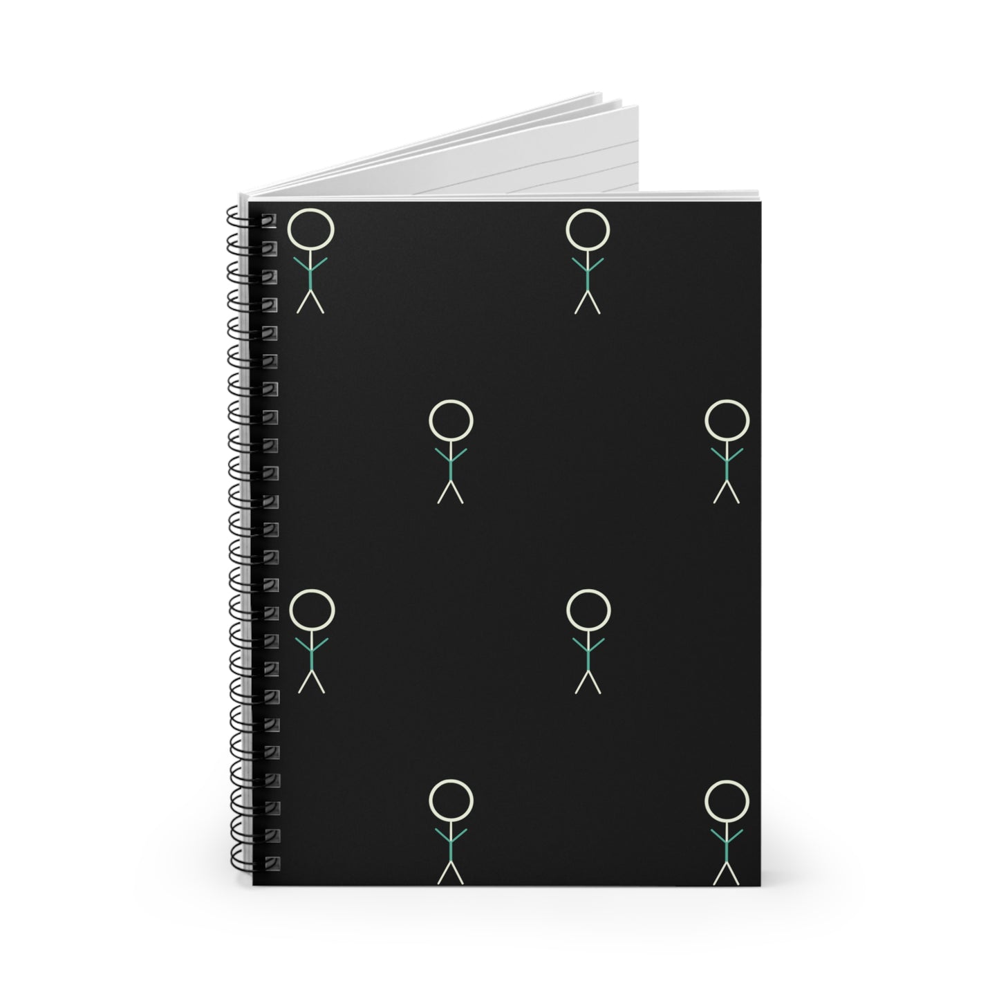 Gen Y Stickperson Spiral Notebook - Ruled Line