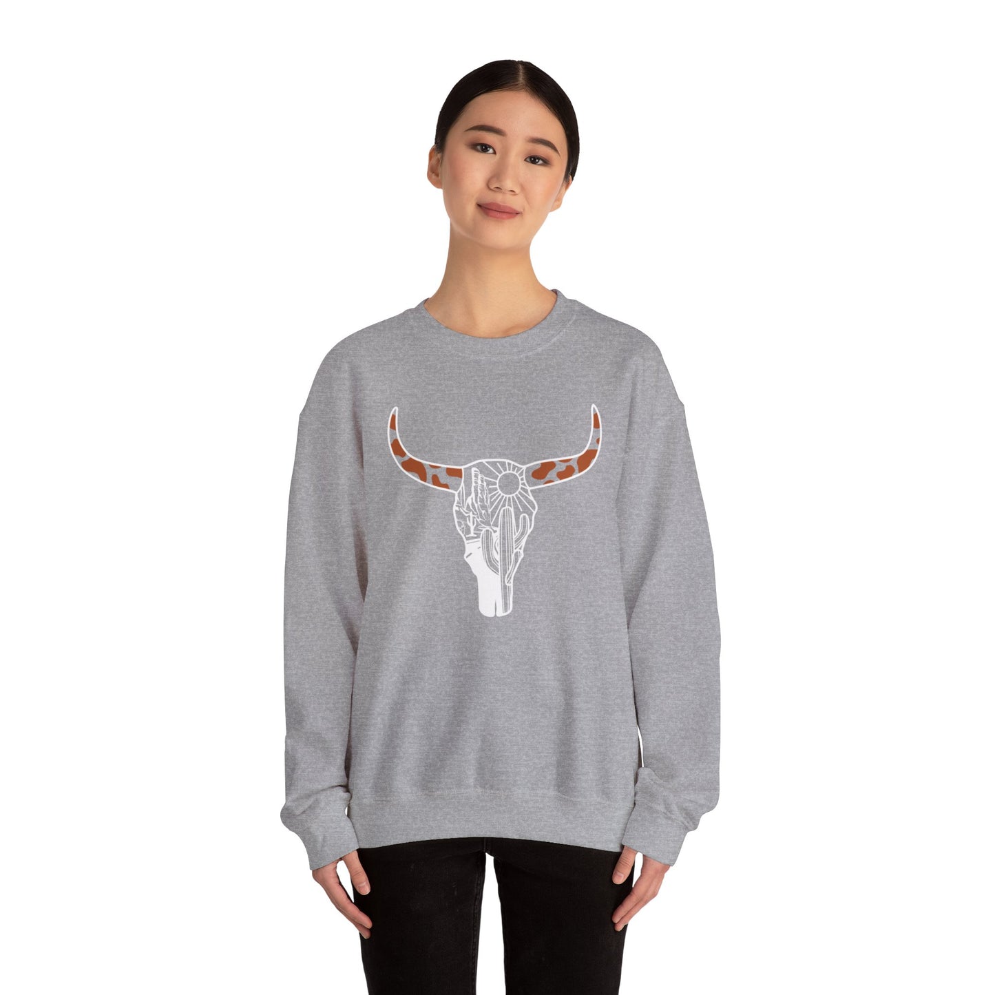 Bull Head Graphic Unisex Crewneck Sweatshirt