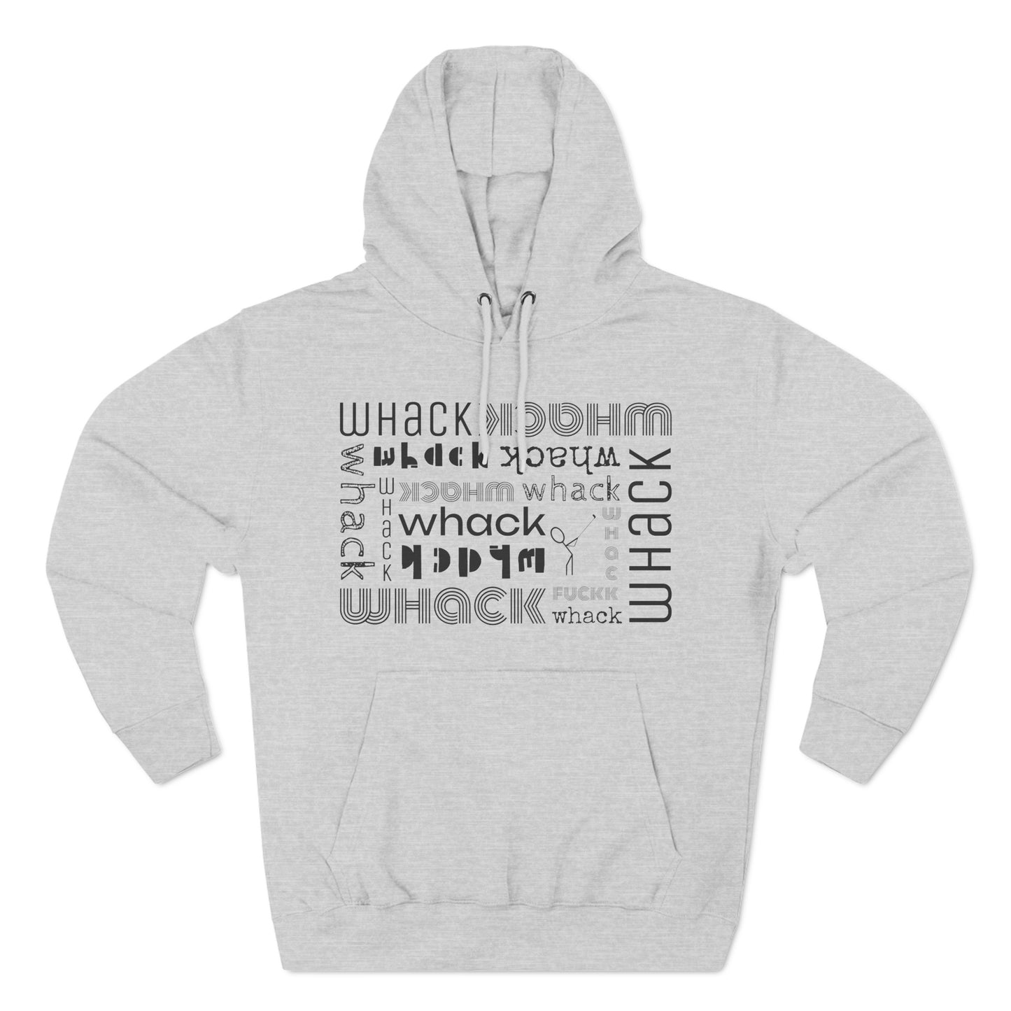 3OT Left Hand Golfer WHACK F*ck Abstract Unisex Pullover Hoodie [Front Print]