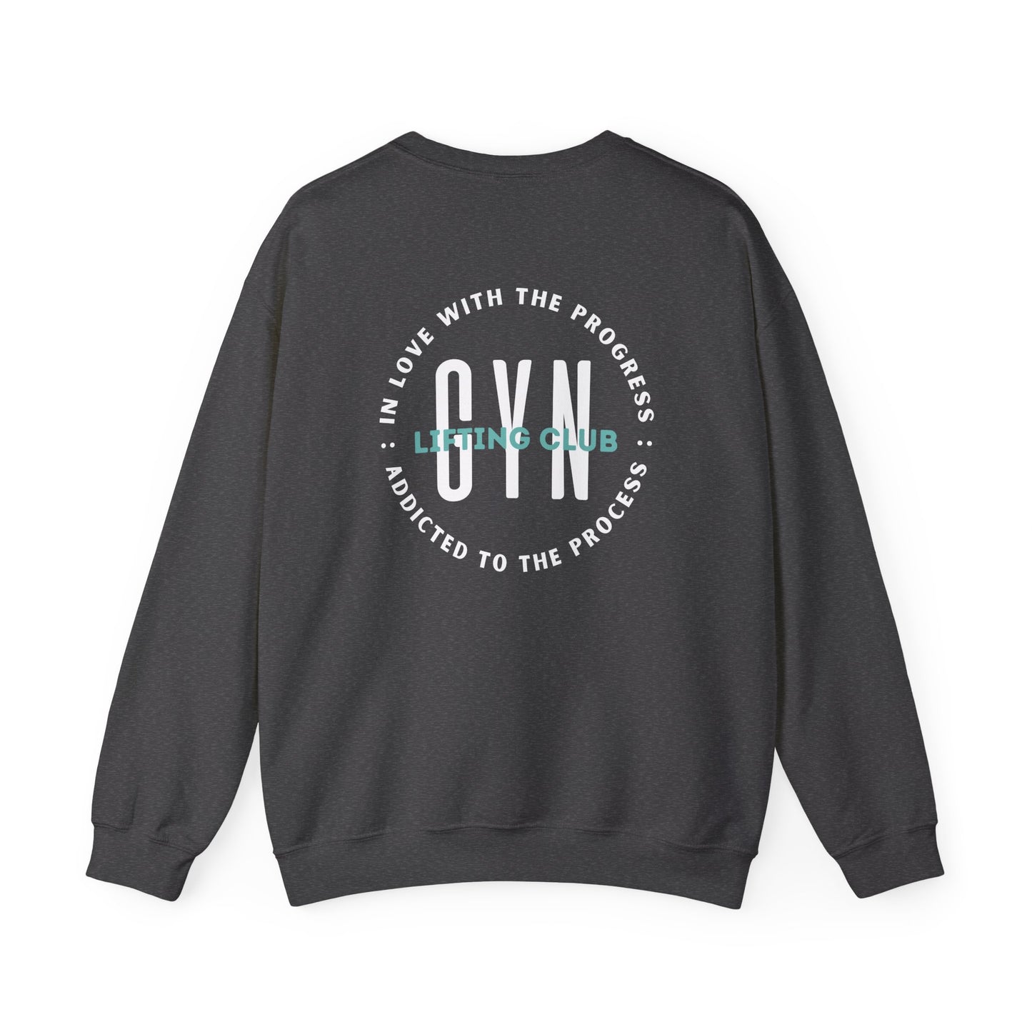 GYN Lifting Club Pump Cover (Large Logo with back print) Unisex Sweatshirt