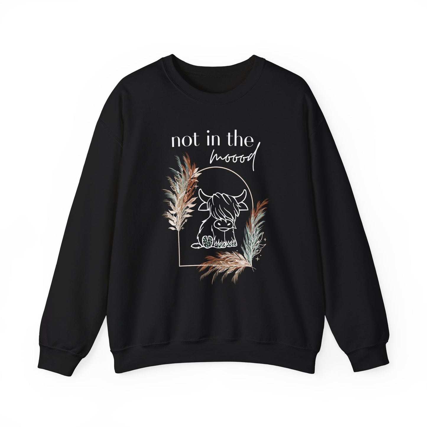 "Not in the moood" Graphic Unisex Crewneck Sweatshirt