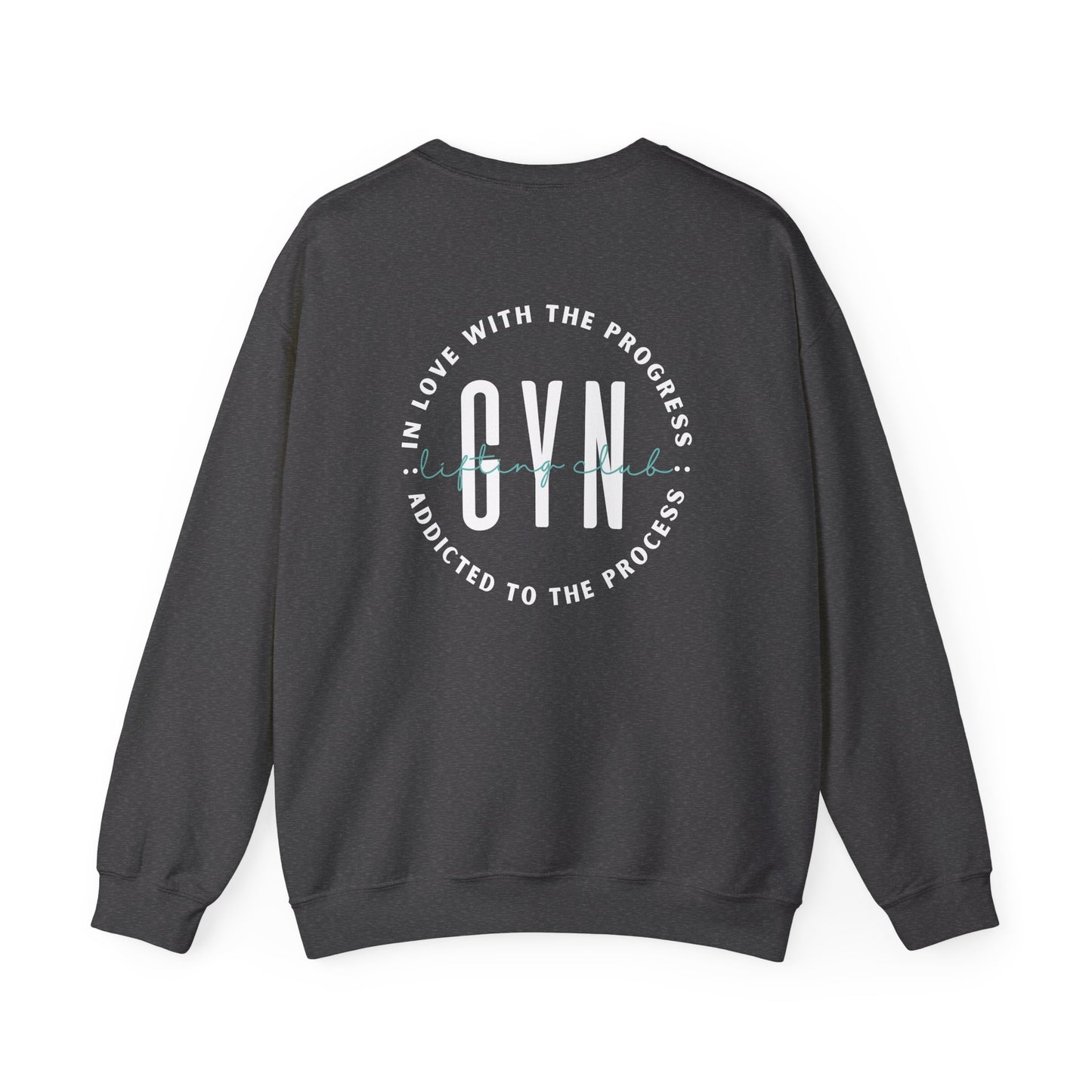 GYN Lifting Club Pump Cover (Large Logo with back print) Unisex Sweatshirt