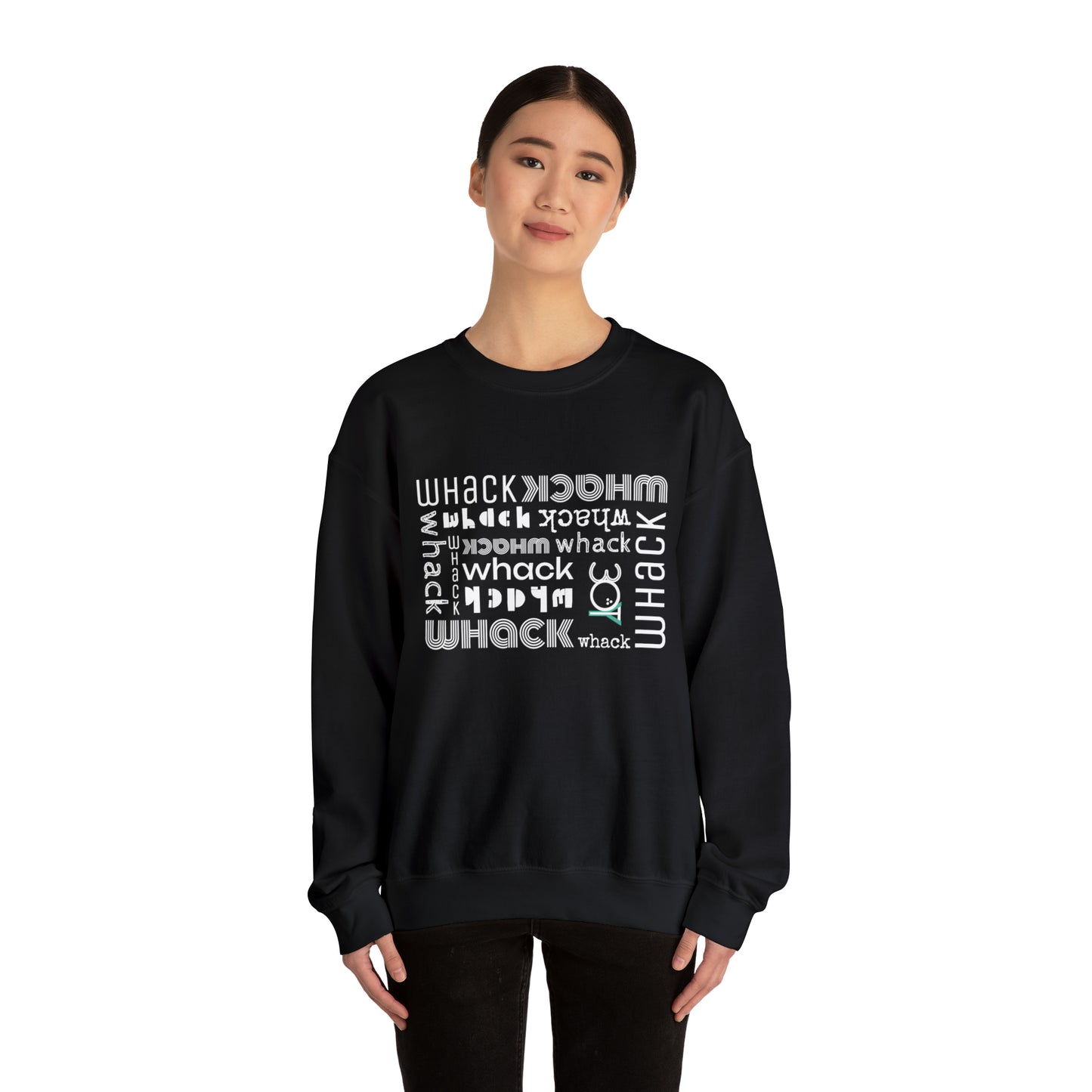 3OT WHACK F*CK Unisex Crewneck Sweatshirt [front print & back logo]