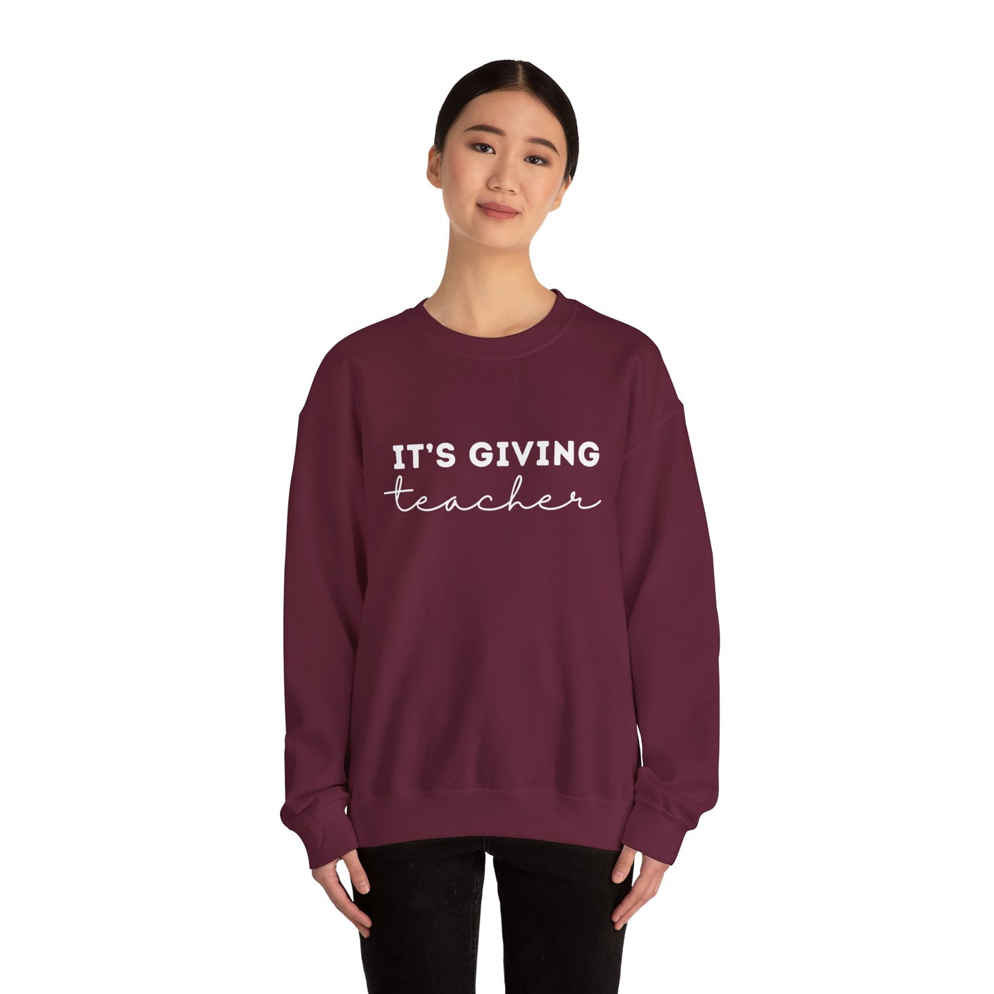 "It's Giving Teacher" Unisex Crewneck Sweatshirt