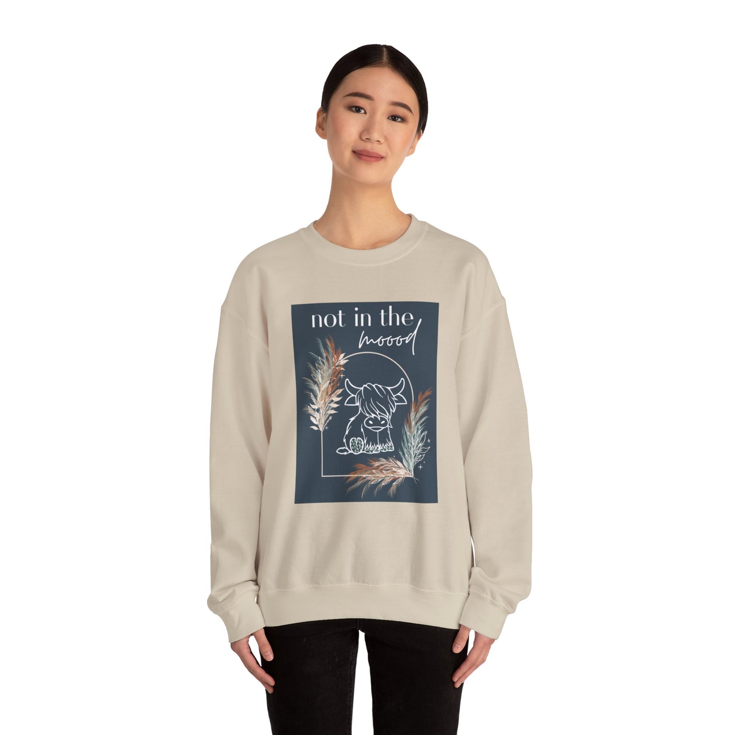 "Not in the moood" Graphic Unisex Crewneck Sweatshirt