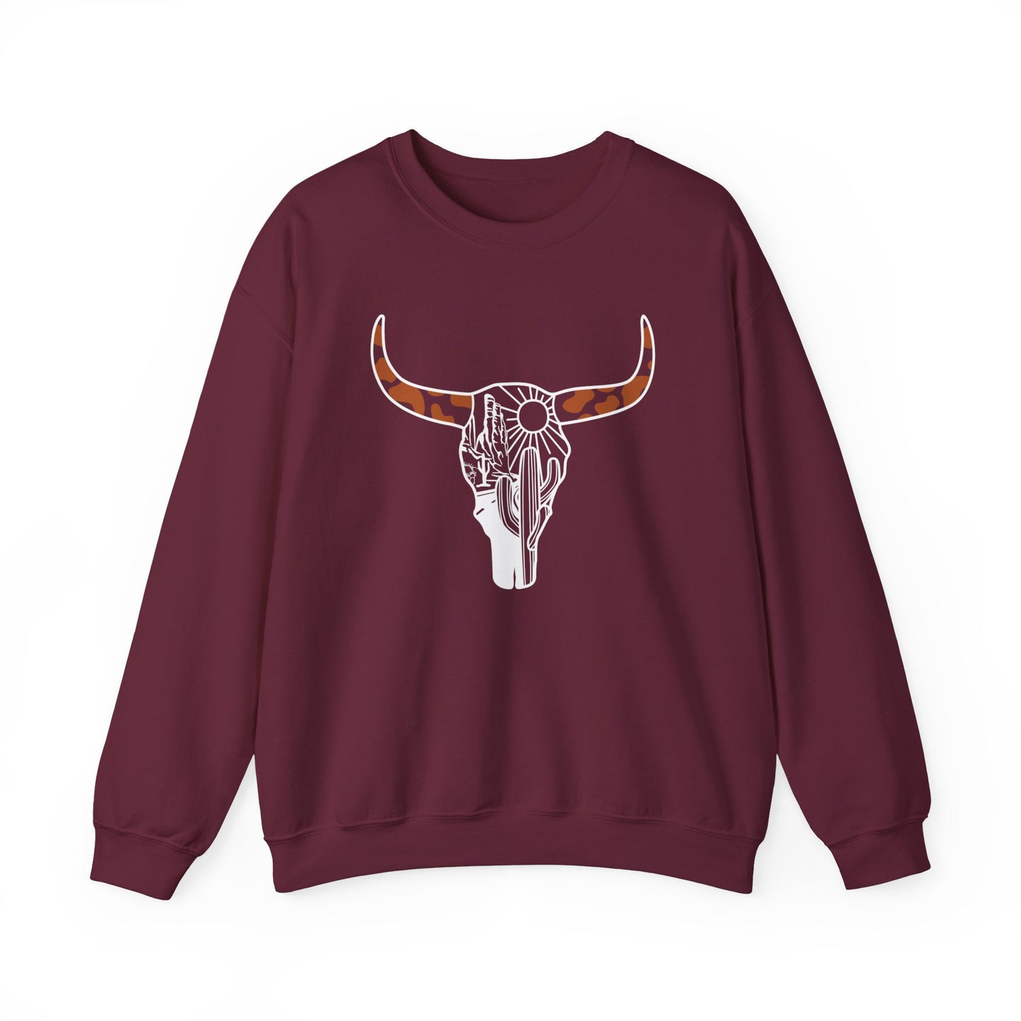 Bull Head Graphic Unisex Crewneck Sweatshirt