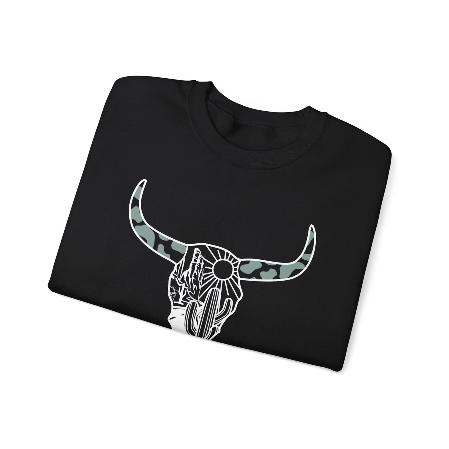 Bull Head Graphic Unisex Crewneck Sweatshirt