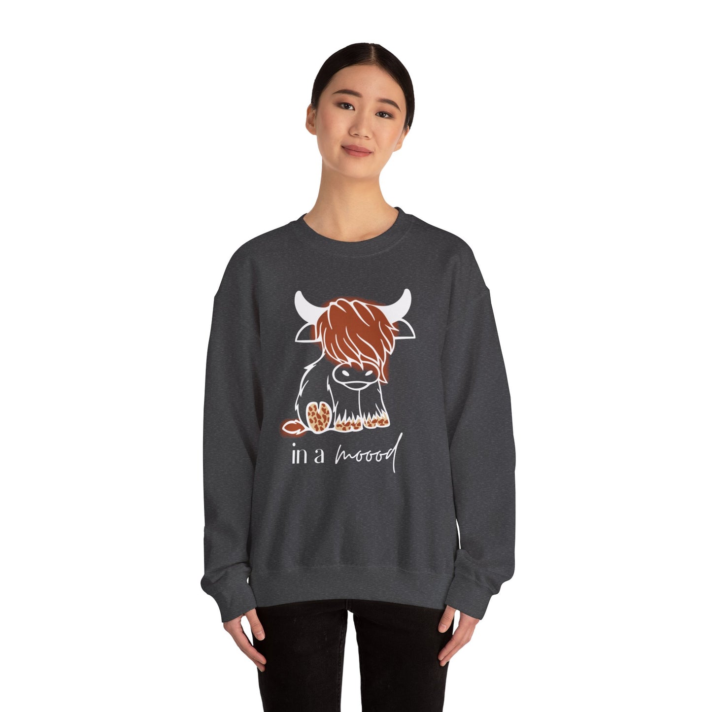 "In a moood" Graphic Unisex Crewneck Sweatshirt