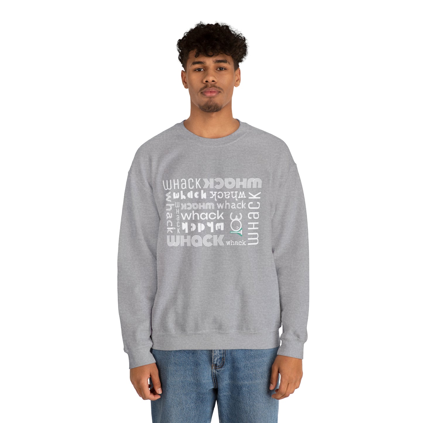 3OT WHACK F*CK Unisex Crewneck Sweatshirt [front print & back logo]