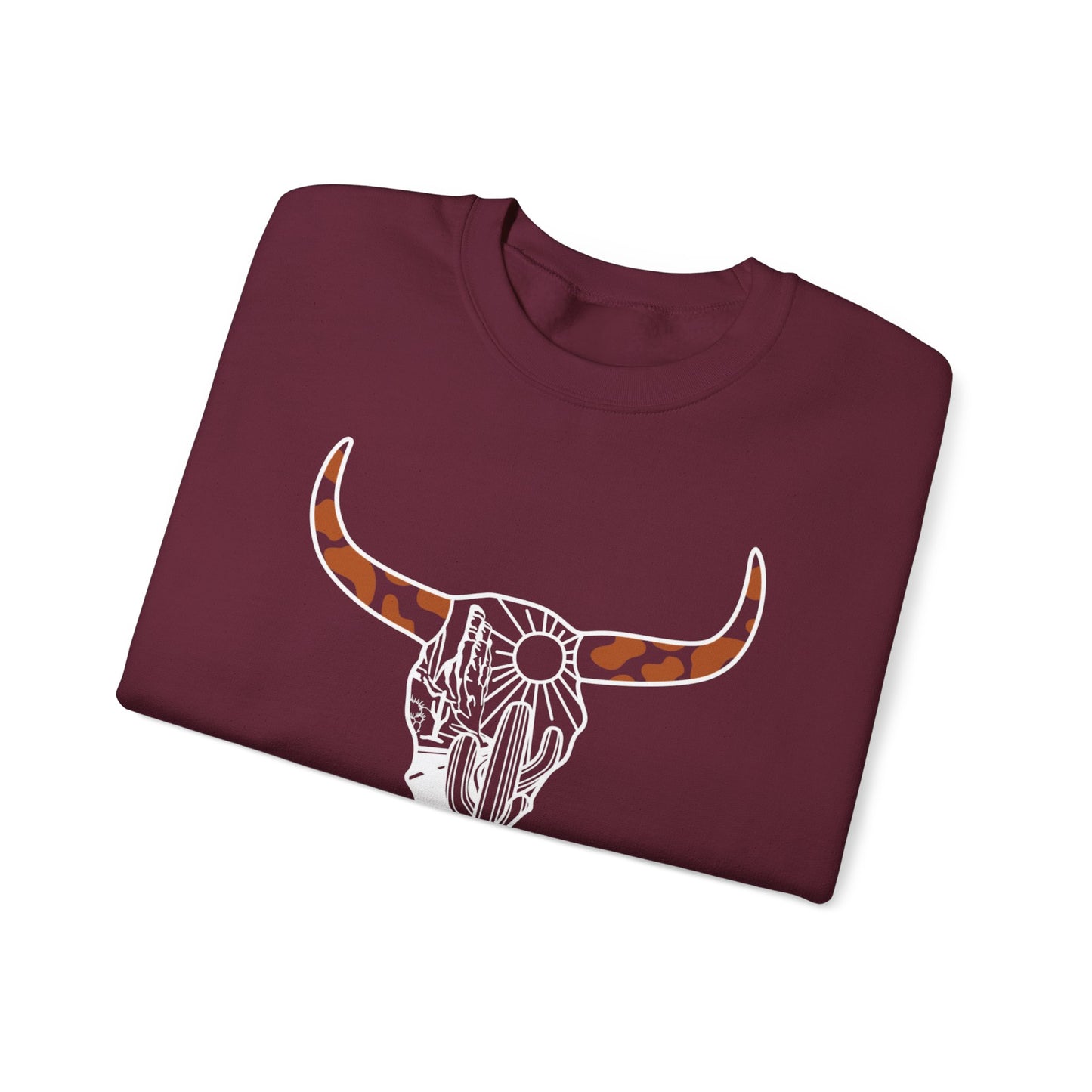 Bull Head Graphic Unisex Crewneck Sweatshirt