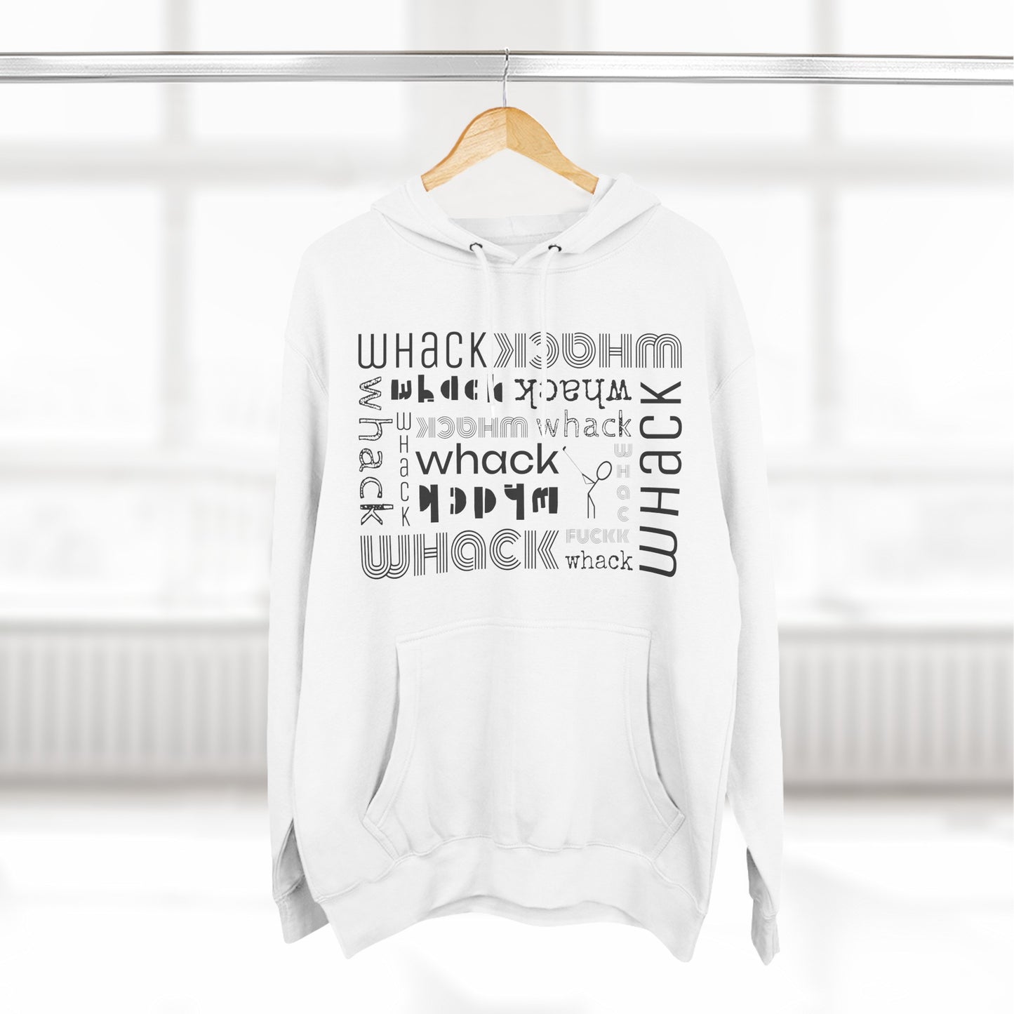 3OT Right Hand Golfer WHACK F*ck Abstract Unisex Pullover Hoodie [Front Print]