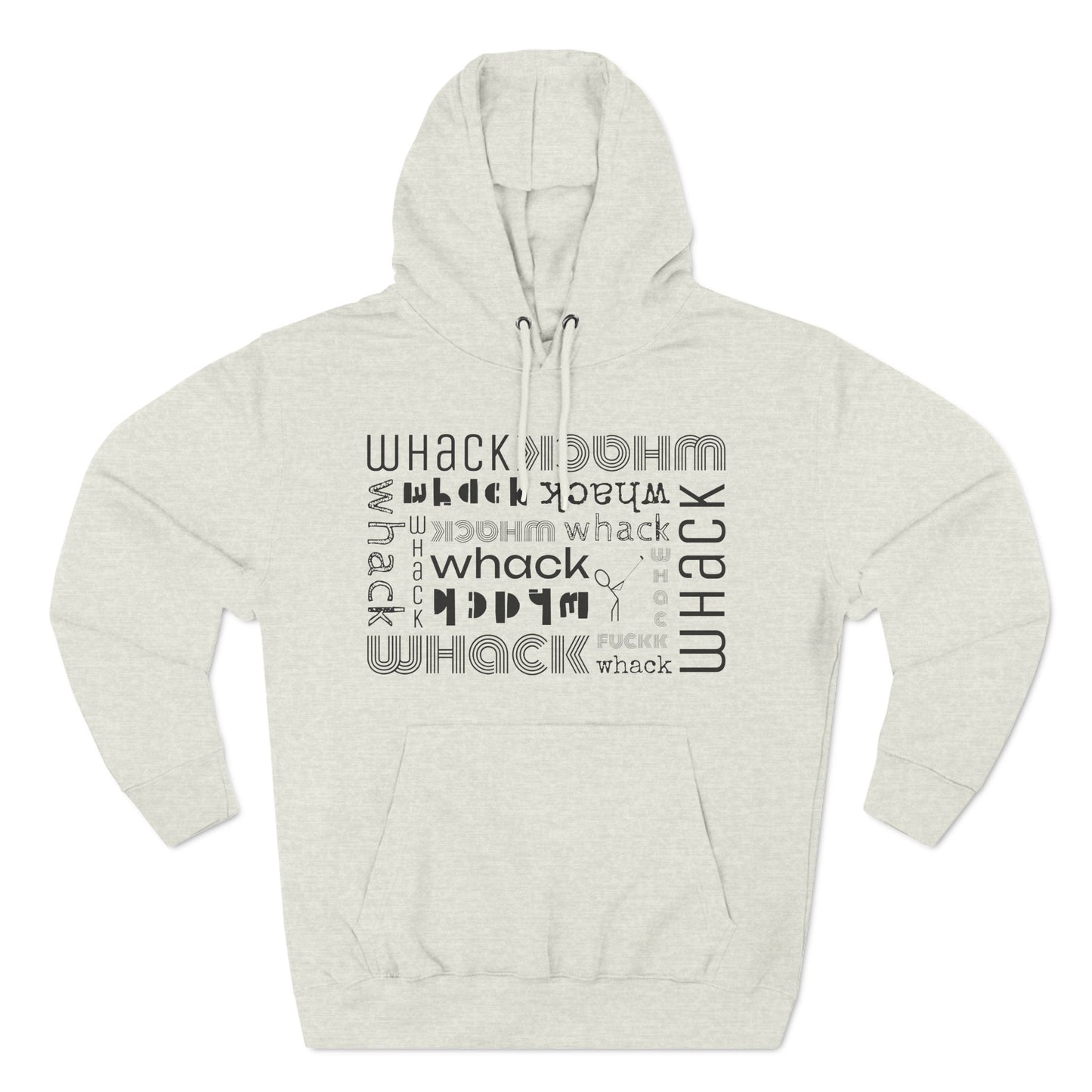 3OT Left Hand Golfer WHACK F*ck Abstract Unisex Pullover Hoodie [Front Print]