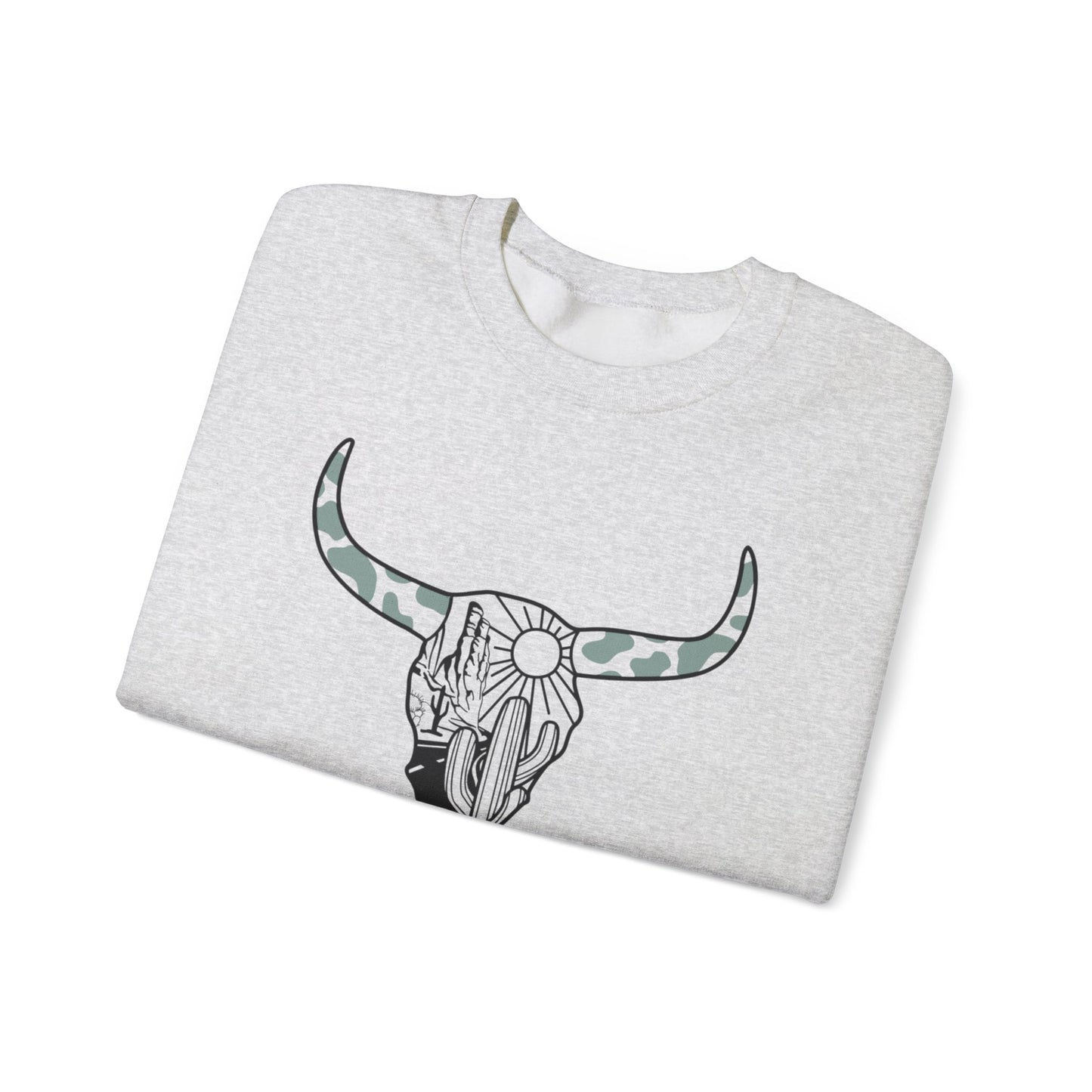 Bull Head Graphic Unisex Crewneck Sweatshirt