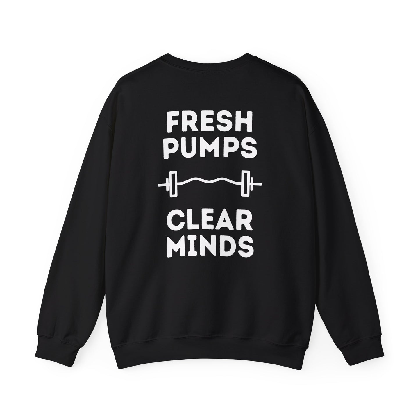 GYN Lifting Club "Fresh Pumps" Pump Cover (small side logo with back print) Unisex Sweatshirt