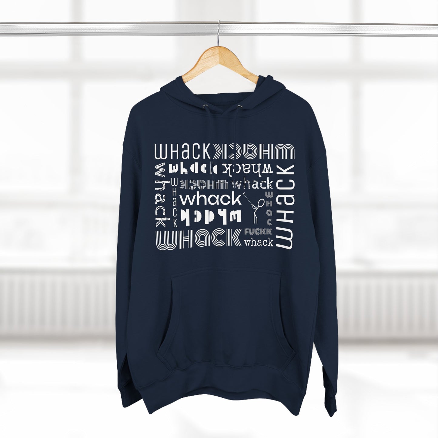 3OT Right Hand Golfer WHACK F*ck Abstract Unisex Pullover Hoodie [Front Print]