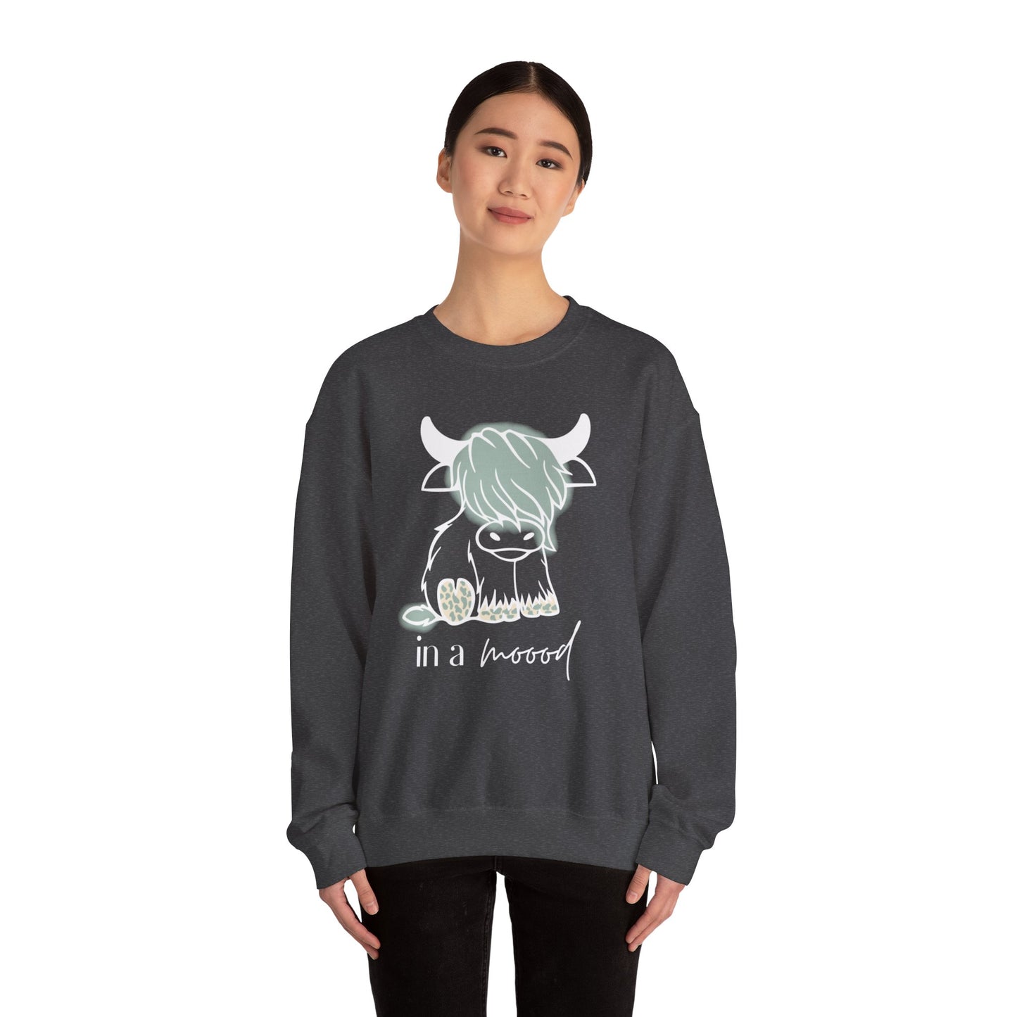 "In a moood" Graphic Unisex Crewneck Sweatshirt