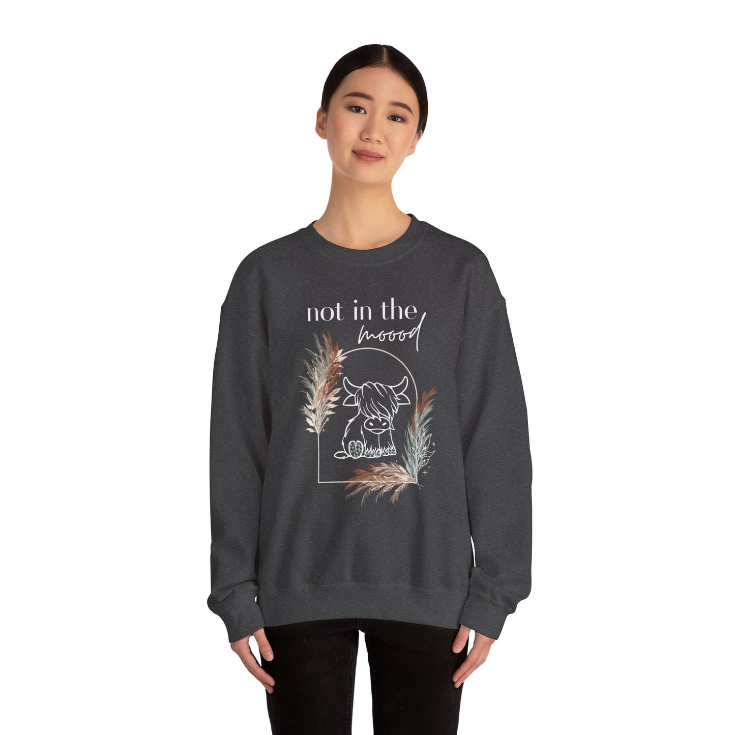 "Not in the moood" Graphic Unisex Crewneck Sweatshirt