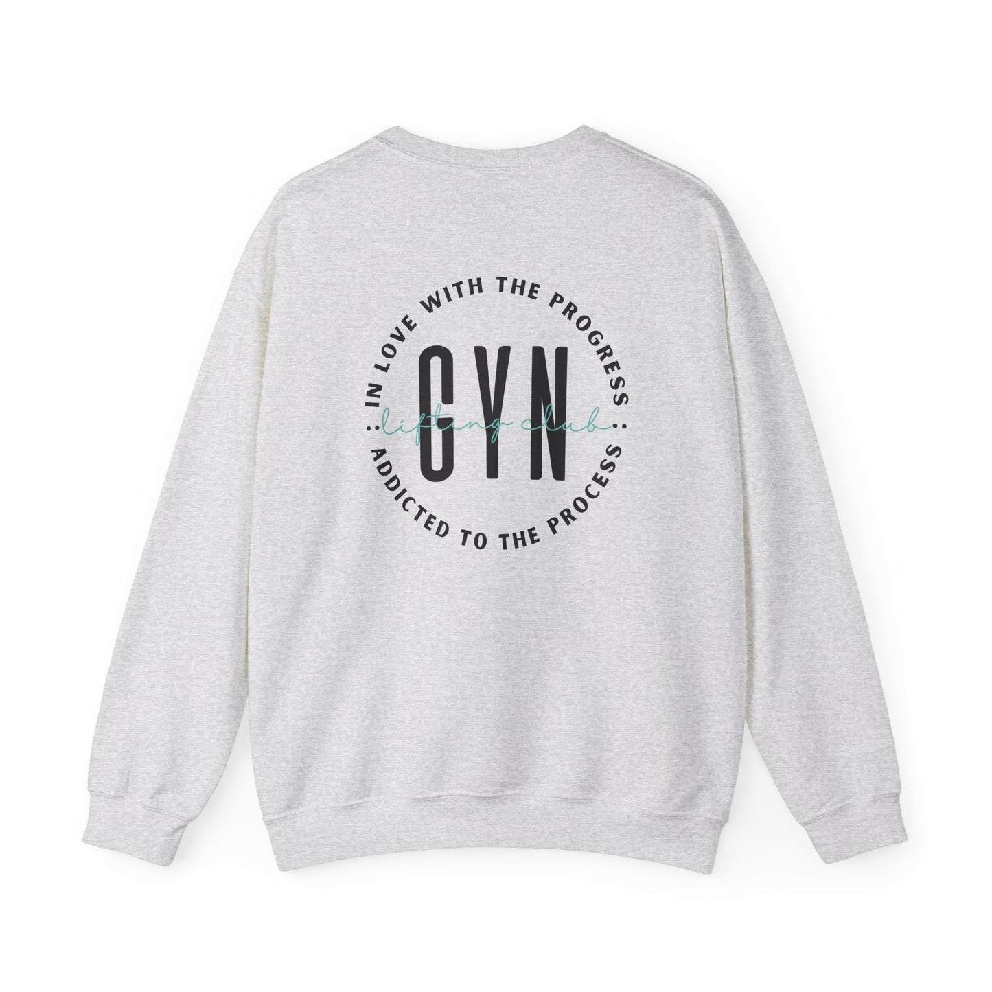 GYN Lifting Club Pump Cover (Large Logo with back print) Unisex Sweatshirt