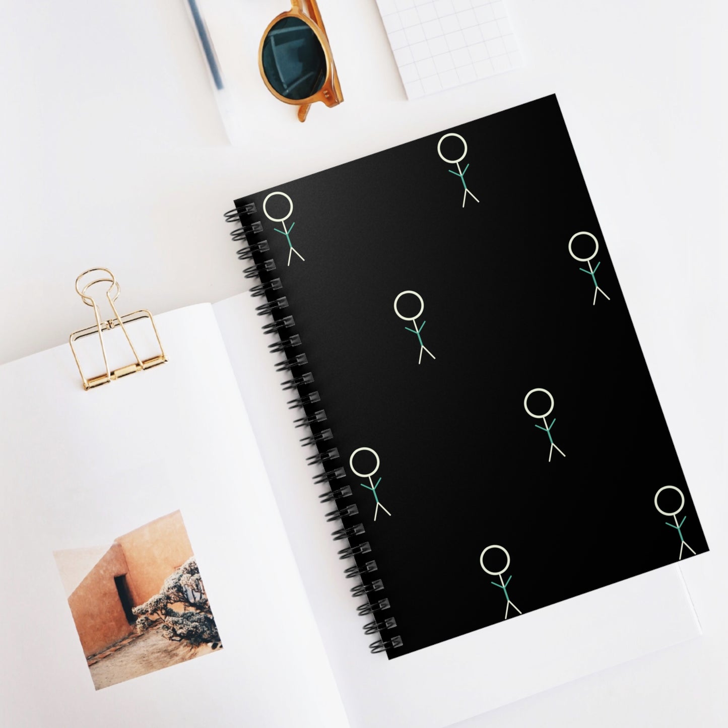 Gen Y Stickperson Spiral Notebook - Ruled Line