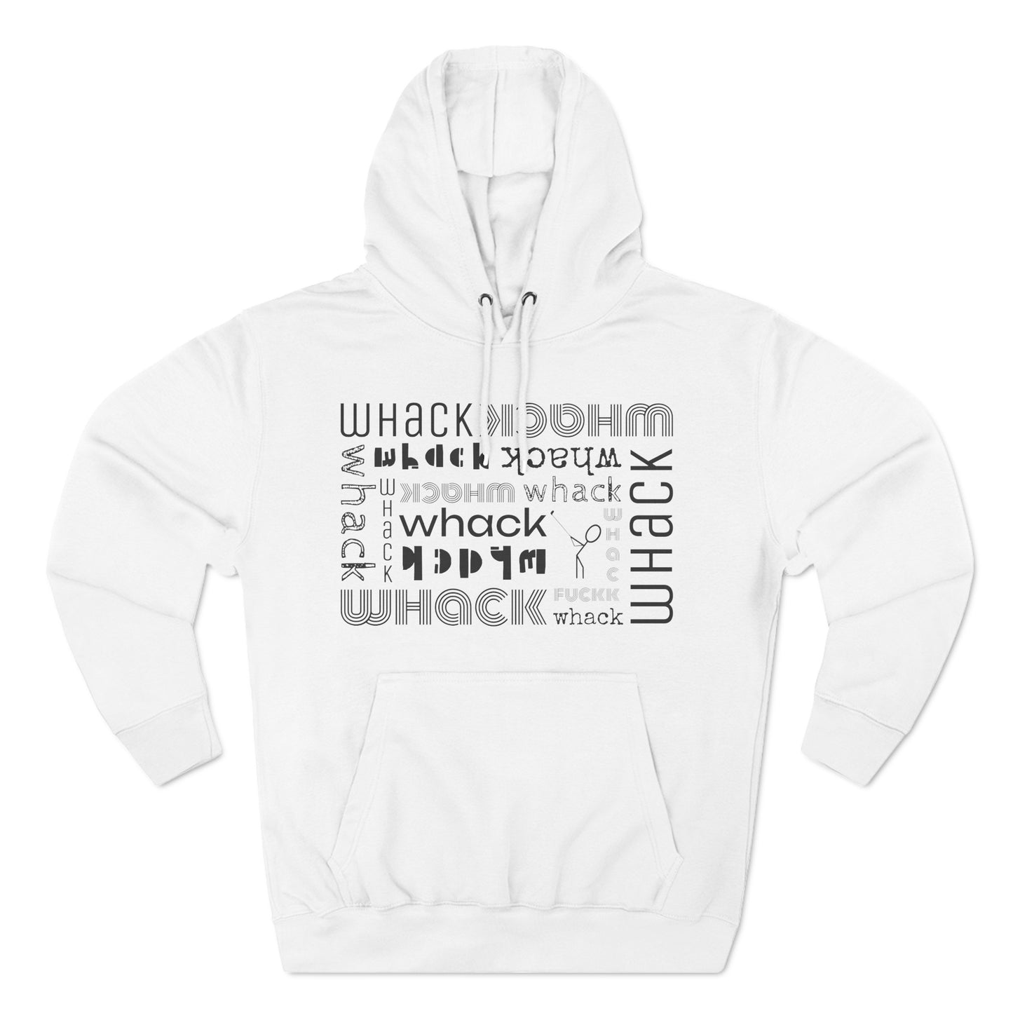 3OT Right Hand Golfer WHACK F*ck Abstract Unisex Pullover Hoodie [Front Print]