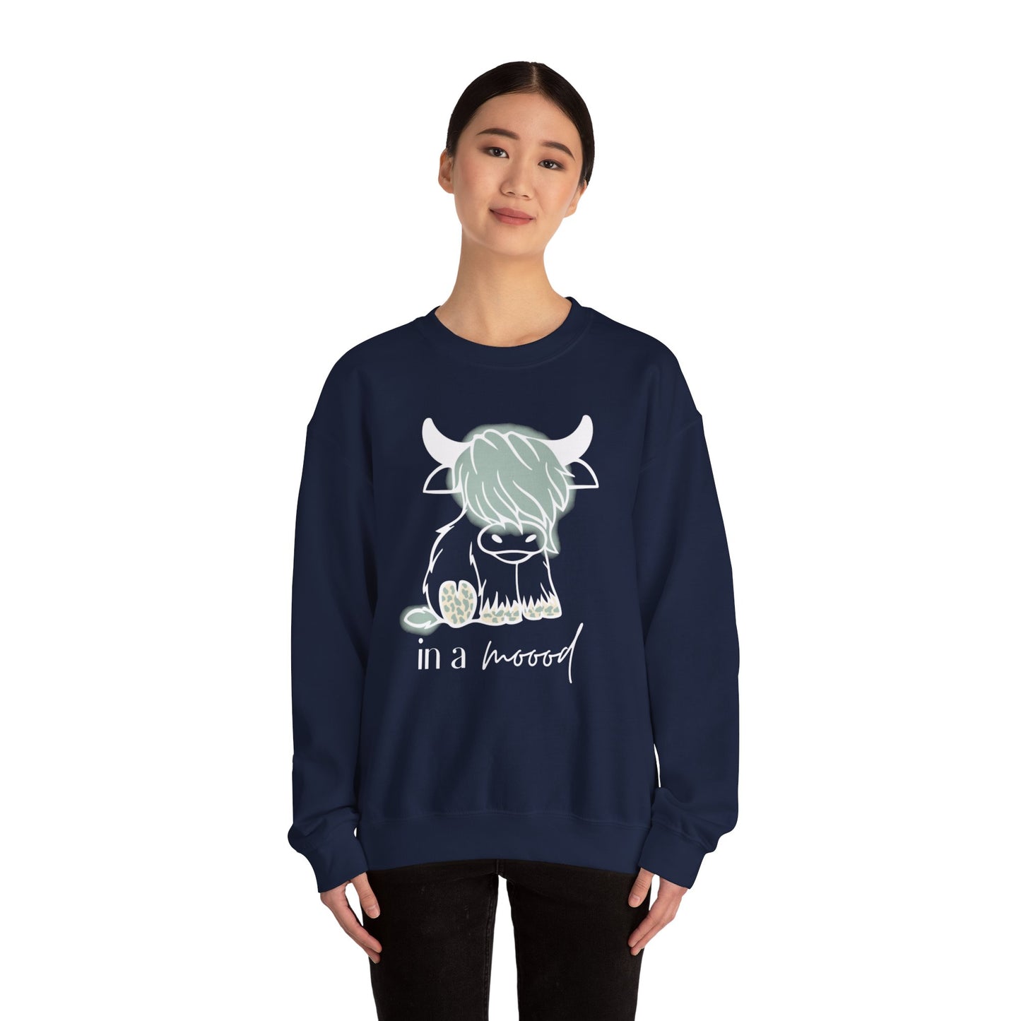 "In a moood" Graphic Unisex Crewneck Sweatshirt