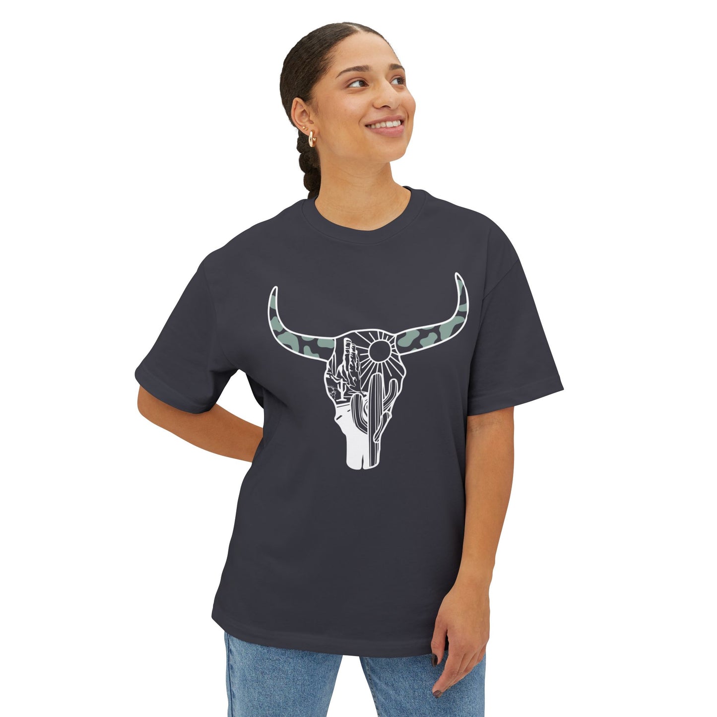 Bull Head Graphic Unisex Oversized T-Shirt