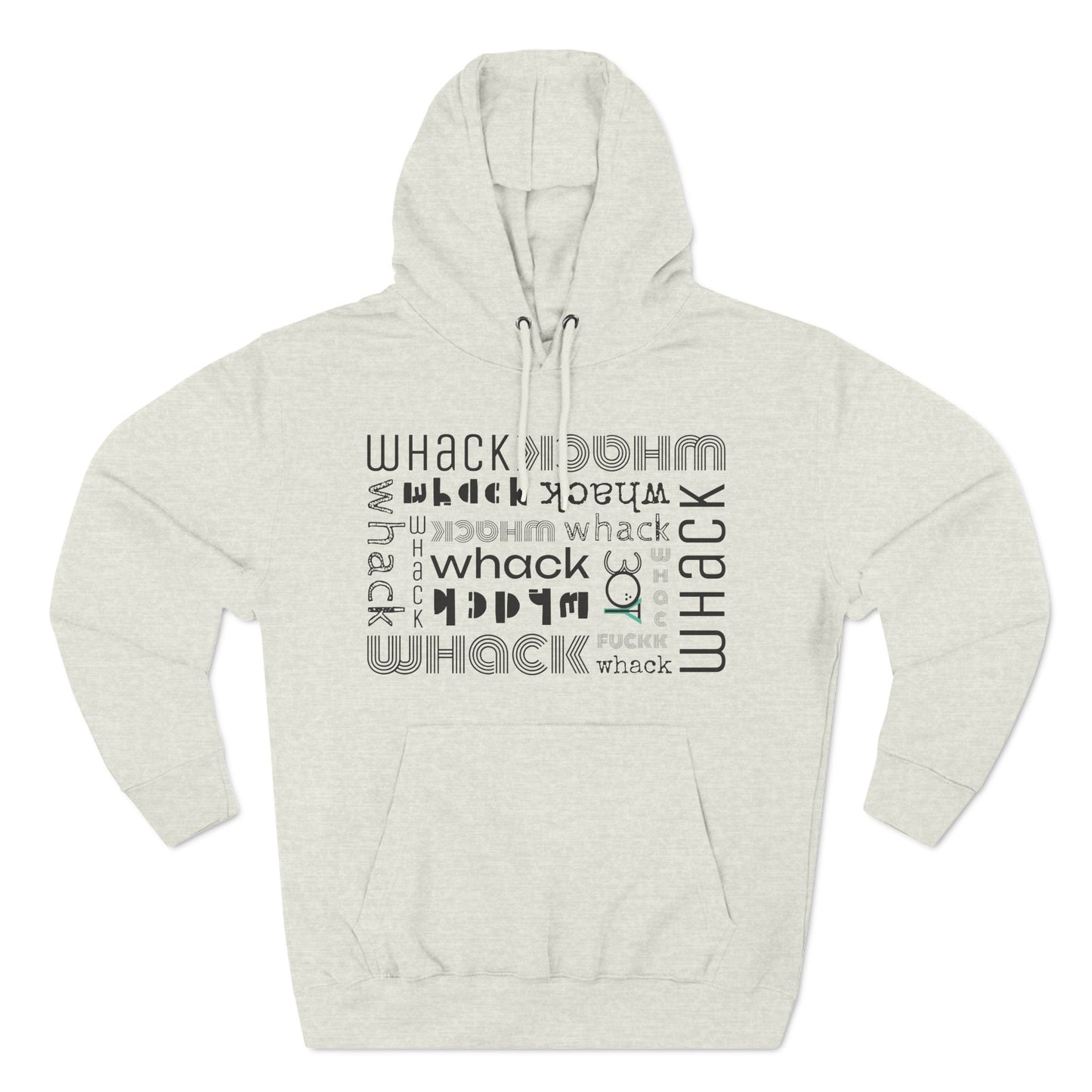 3OT Small Logo WHACK F*ck Abstract Unisex Pullover Hoodie [Front Print]