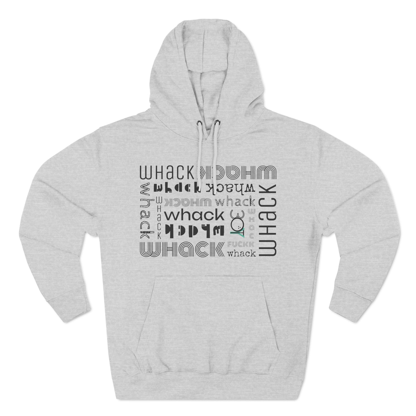 3OT Small Logo WHACK F*ck Abstract Unisex Pullover Hoodie [Front Print]