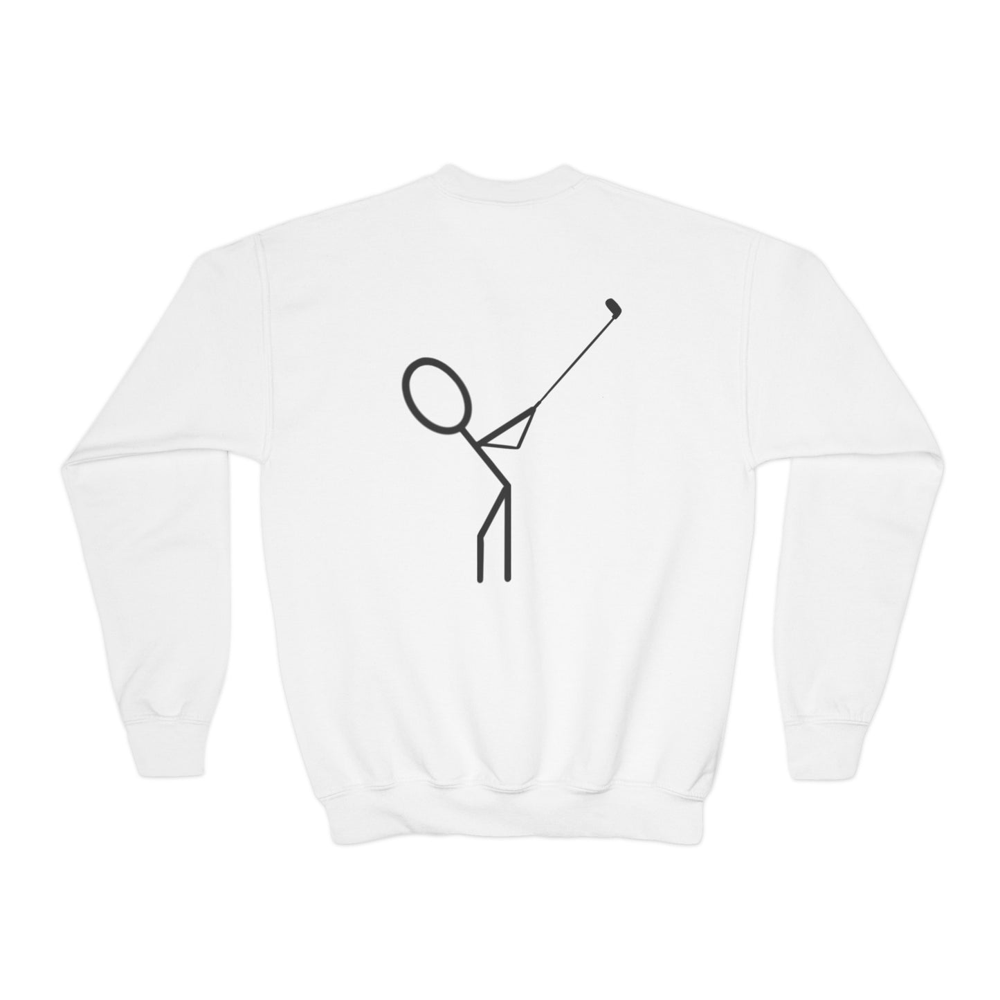 Kids 3OT Full Logo Left Hand Golfer Youth Crewneck Sweatshirt