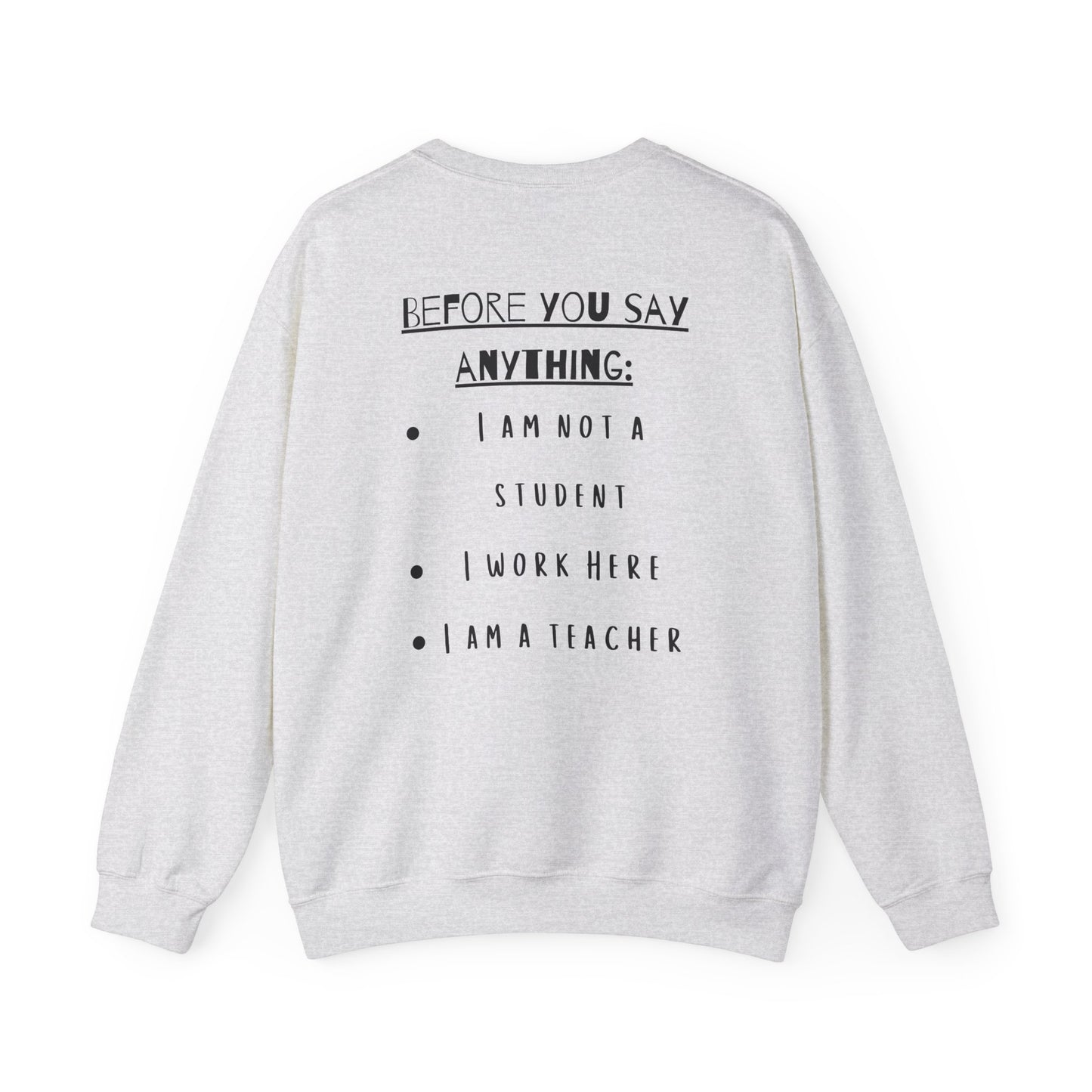 "IN MY TEACHER ERA" (with back print) Unisex Crewneck Sweatshirt