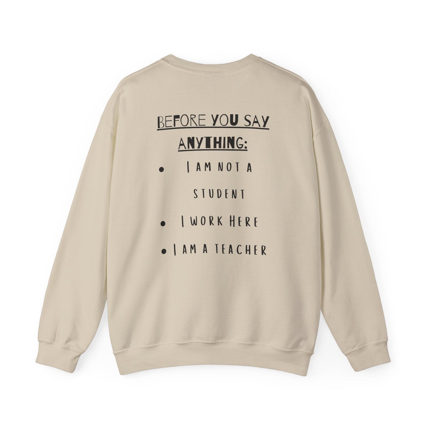 "IN MY TEACHER ERA" (with back print) Unisex Crewneck Sweatshirt