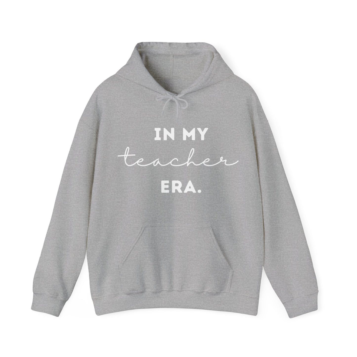 "IN MY TEACHER ERA." Unisex Heavy Blend™ Hooded Sweatshirt