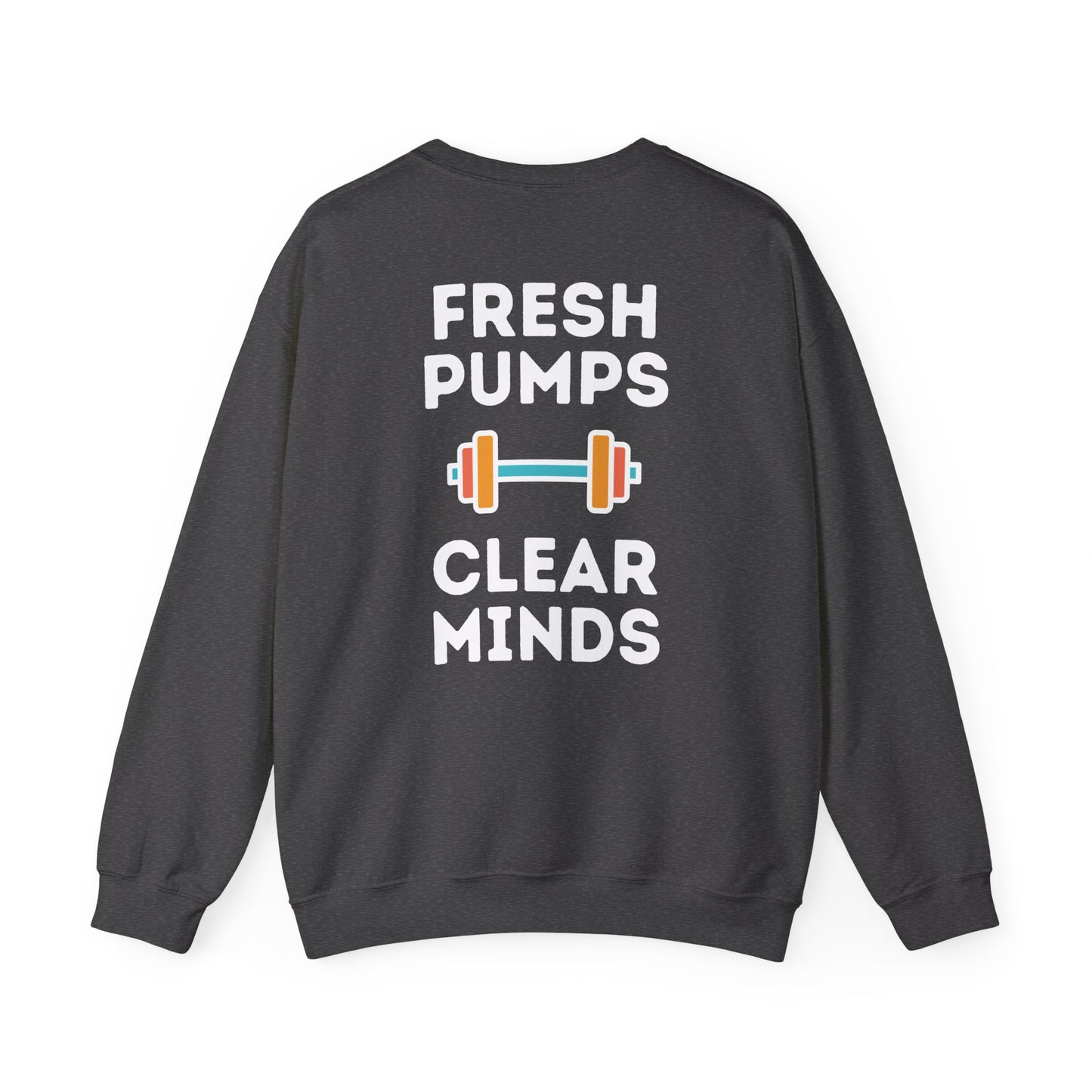 GYN Lifting Club "Fresh Pumps" Pump Cover (X-Small Logo with back print) Unisex Sweatshirt