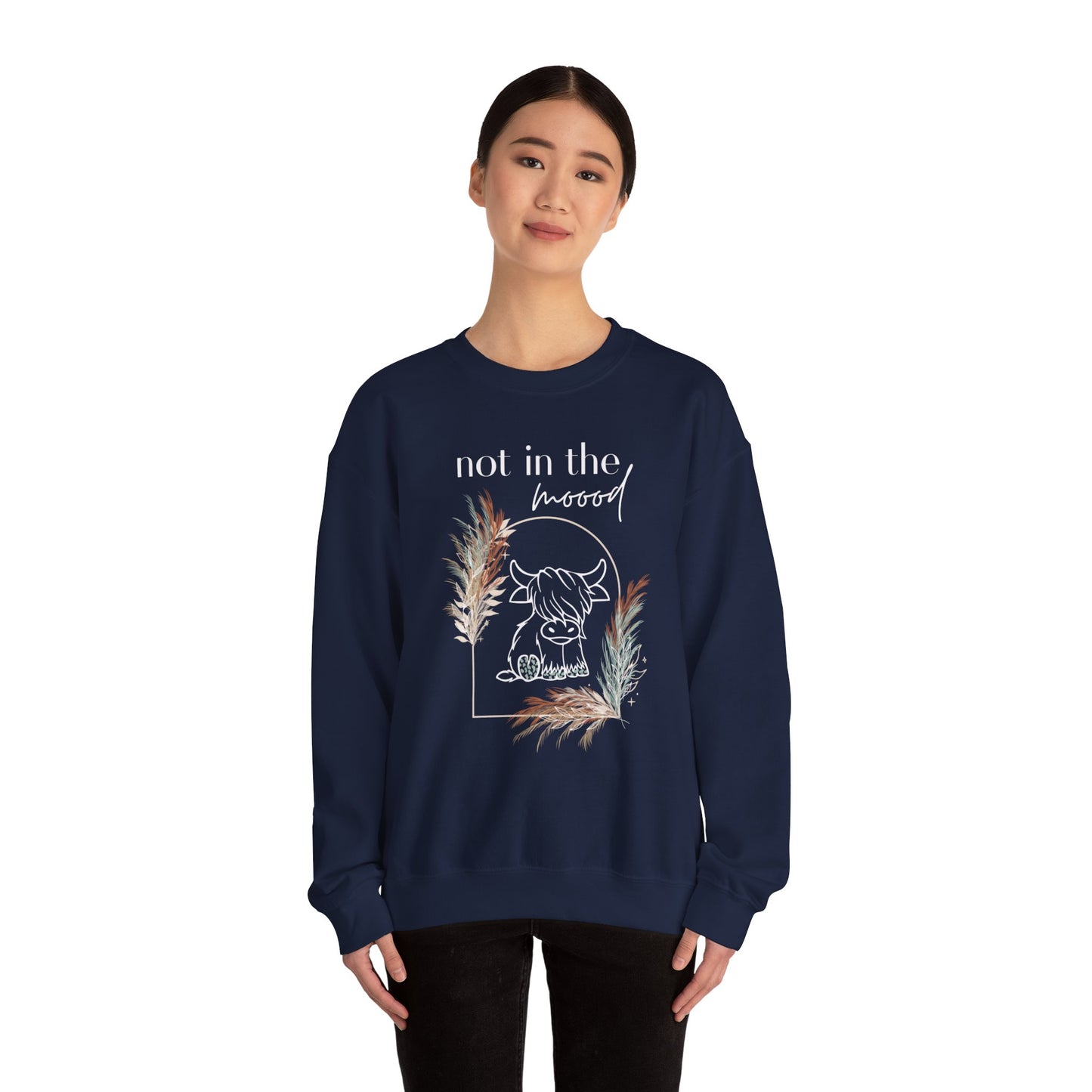 "Not in the moood" Graphic Unisex Crewneck Sweatshirt