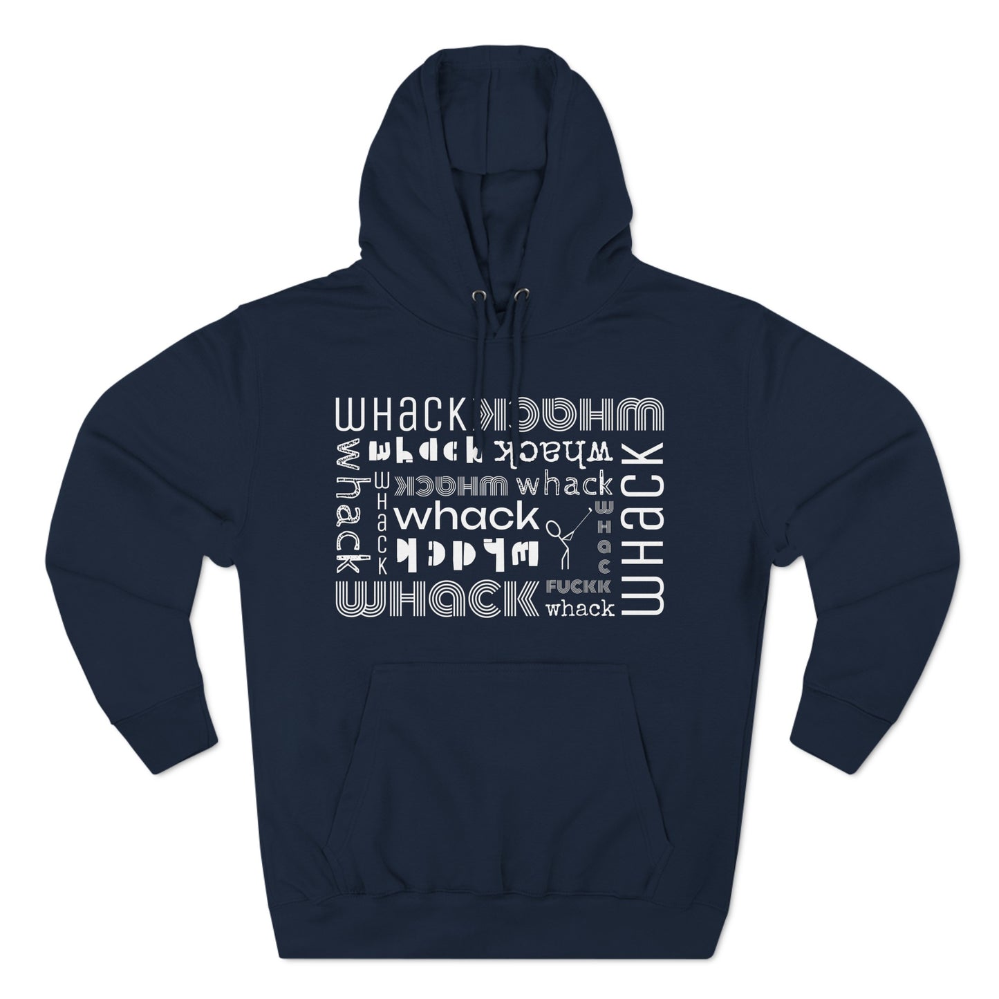 3OT Left Hand Golfer WHACK F*ck Abstract Unisex Pullover Hoodie [Front Print]