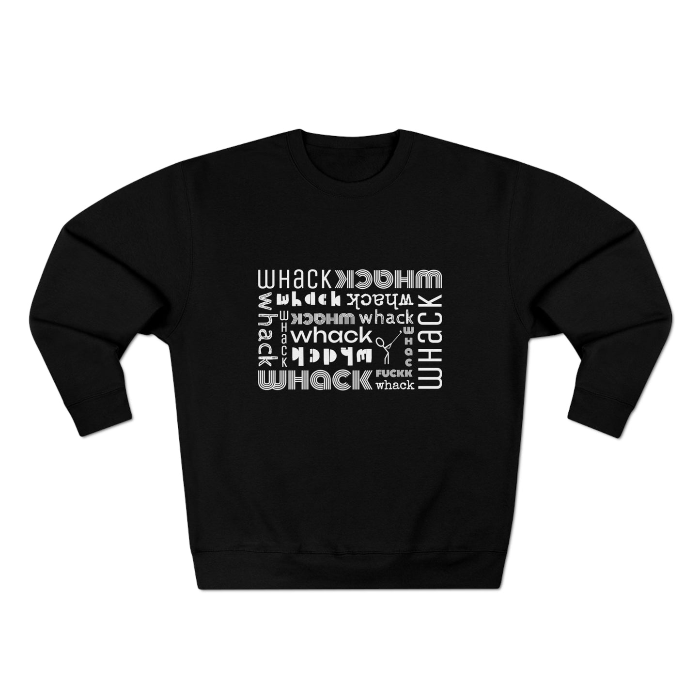 3OT WHACK F*ck Left Hand Golfer Unisex Crewneck Sweatshirt [front print & back logo]