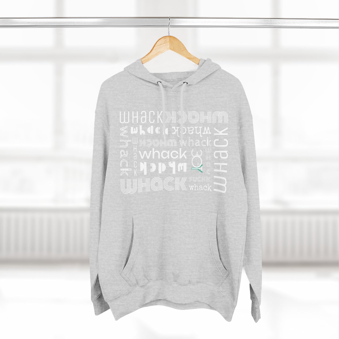 3OT Small Logo WHACK F*ck Abstract Unisex Pullover Hoodie [Front Print]