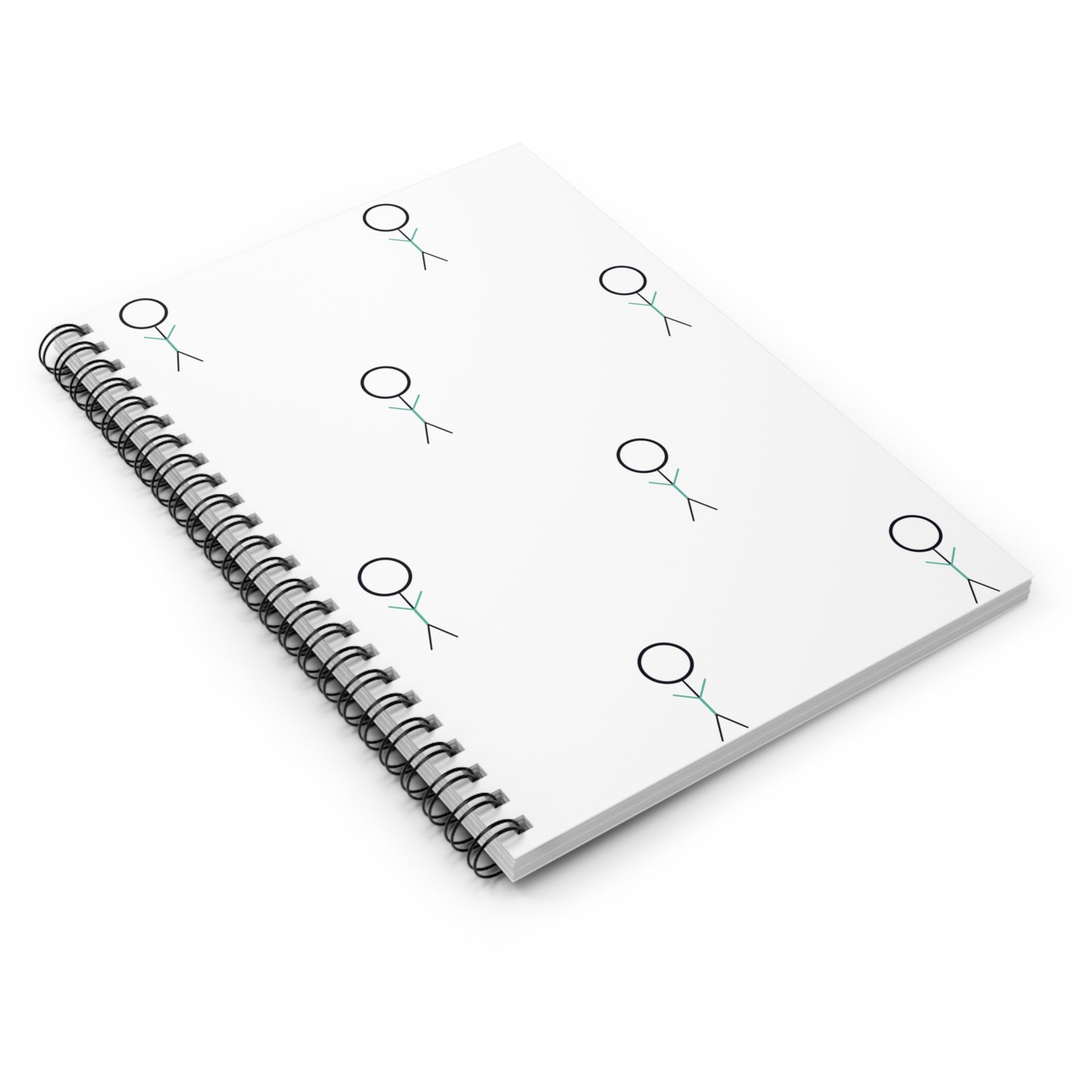 Gen Y Stickperson Spiral Notebook - Ruled Line