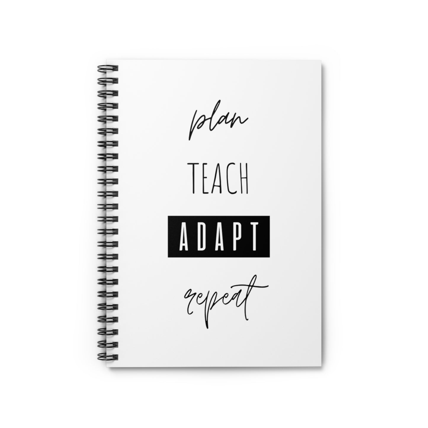 Black and White PTAR Spiral Notebook - Ruled Line