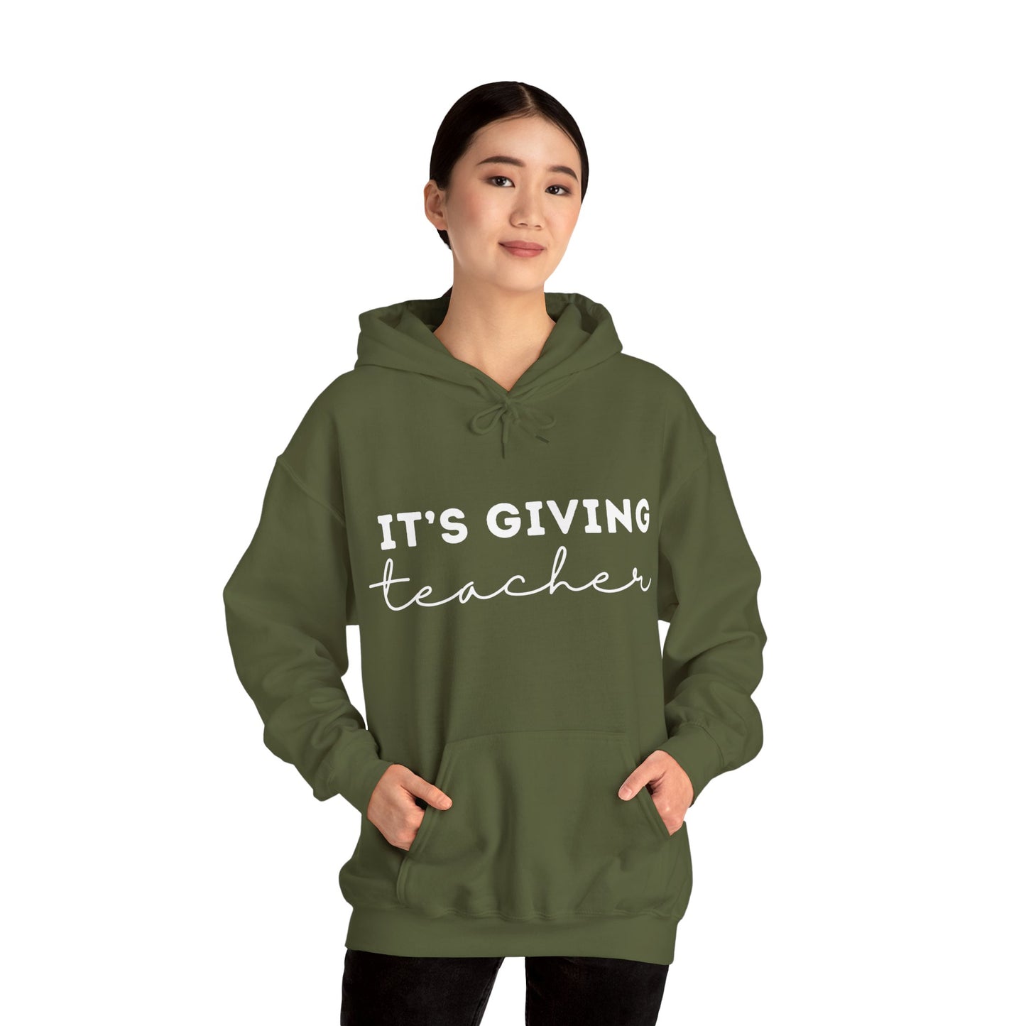 "It's Giving Teacher" Unisex Heavy Blend™ Hooded Sweatshirt