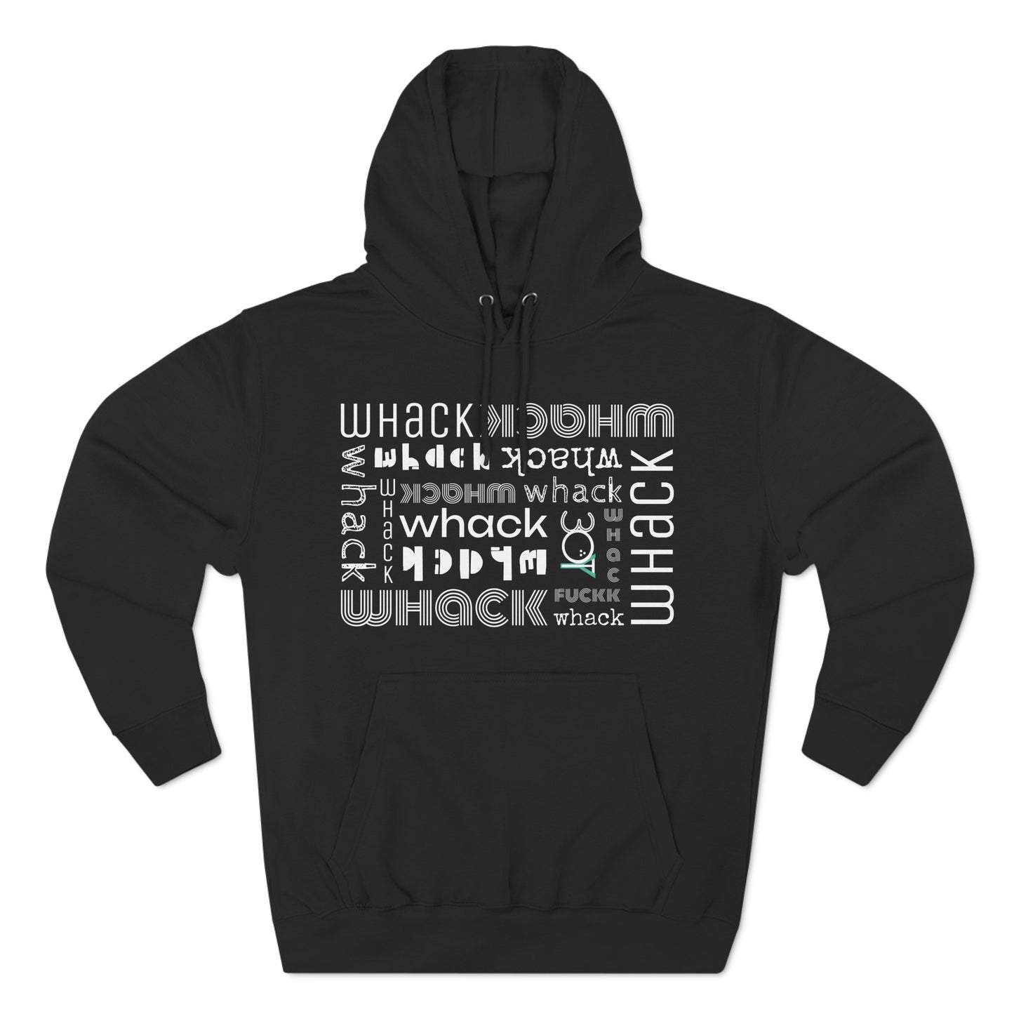 3OT Small Logo WHACK F*ck Abstract Unisex Pullover Hoodie [Front Print]