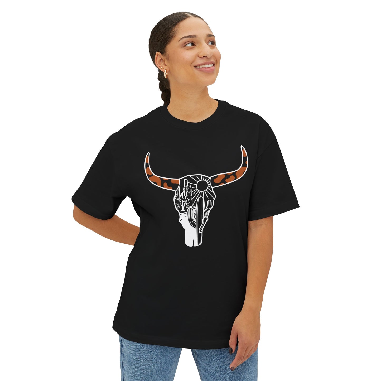 Bull Head Graphic Unisex Oversized T-Shirt