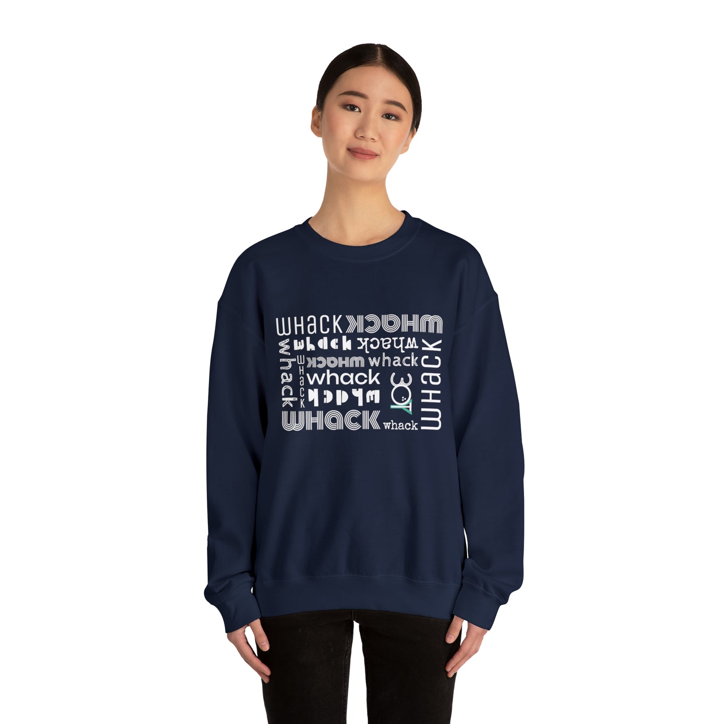 3OT WHACK F*CK Unisex Crewneck Sweatshirt [front print & back logo]