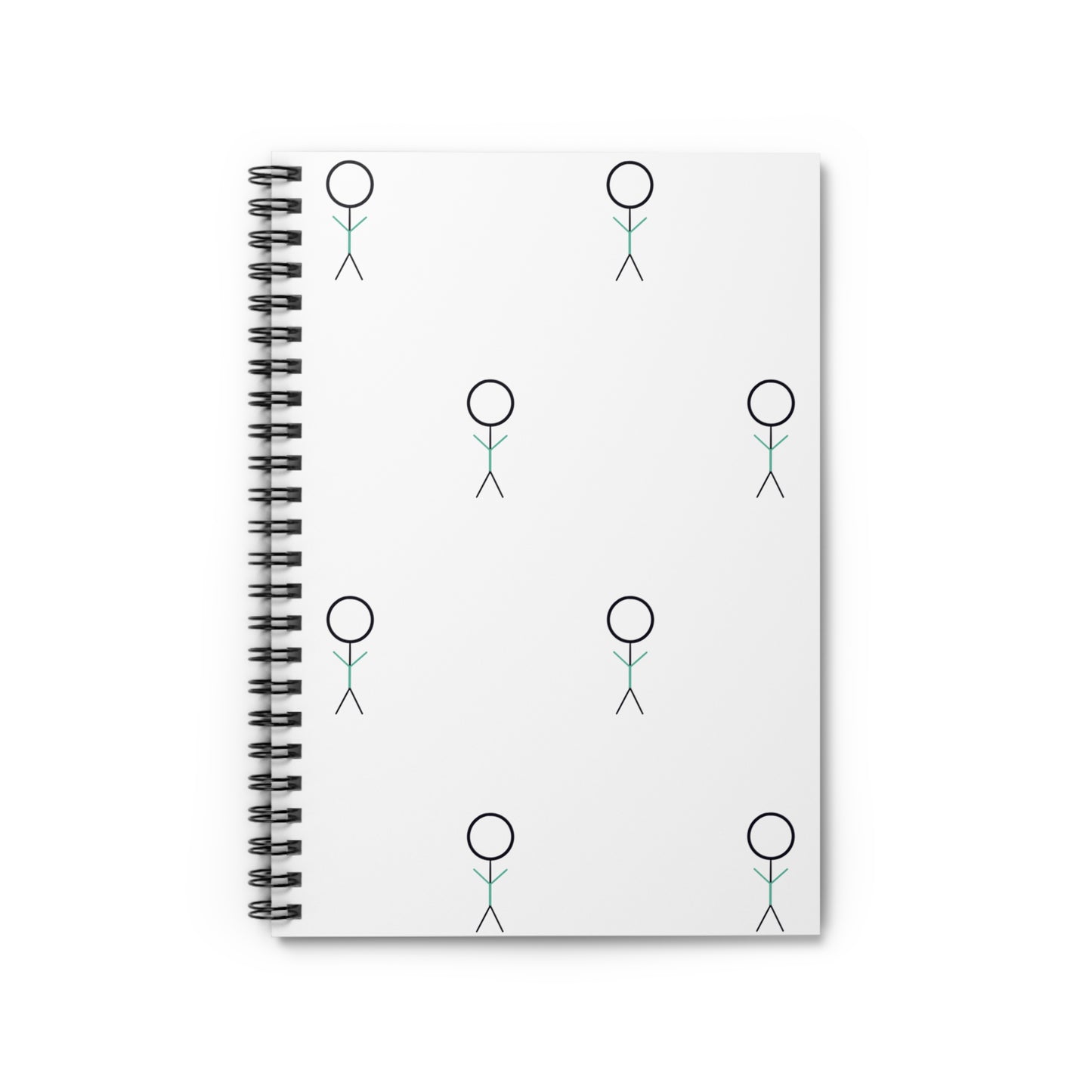 Gen Y Stickperson Spiral Notebook - Ruled Line