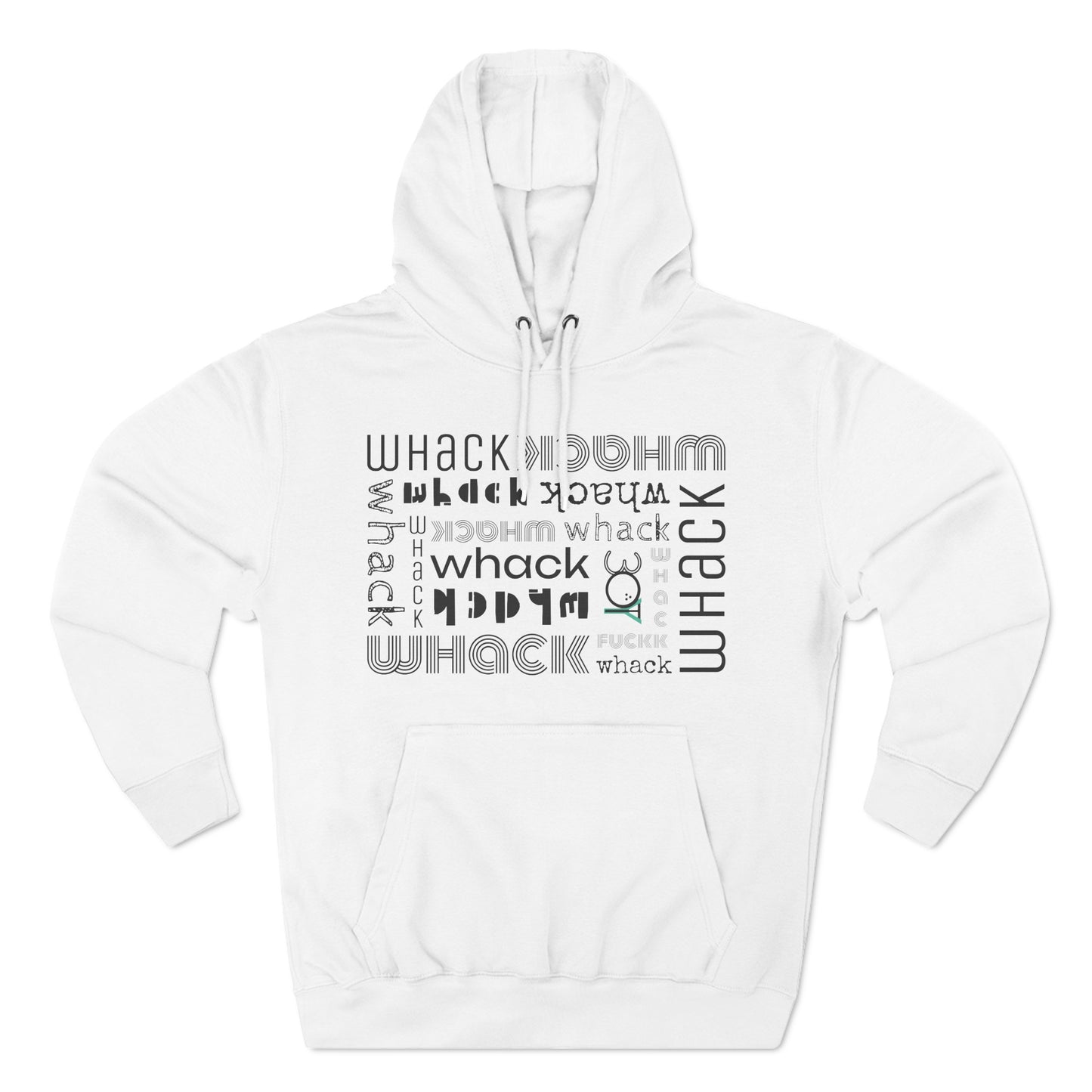 3OT Small Logo WHACK F*ck Abstract Unisex Pullover Hoodie [Front Print]