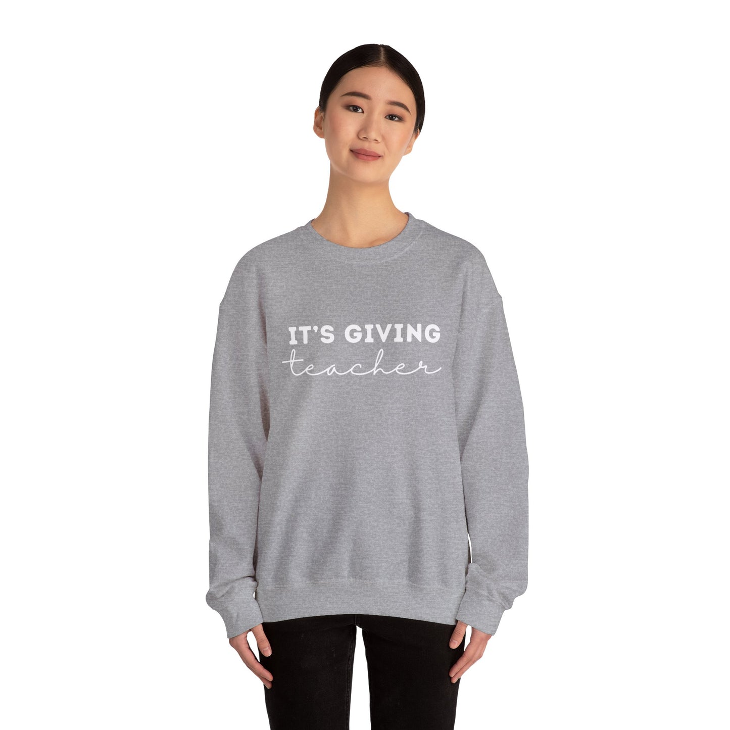 "It's Giving Teacher" Unisex Crewneck Sweatshirt