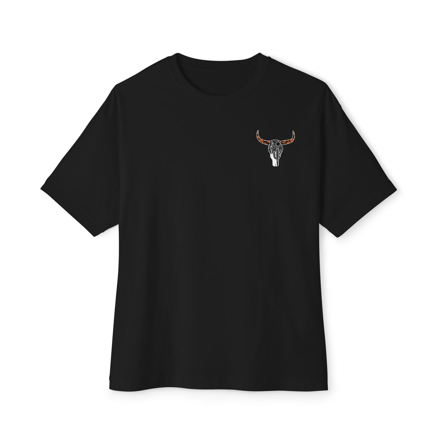 Bull head "In a moood" Graphic Unisex Oversized T-Shirt (front & back print)