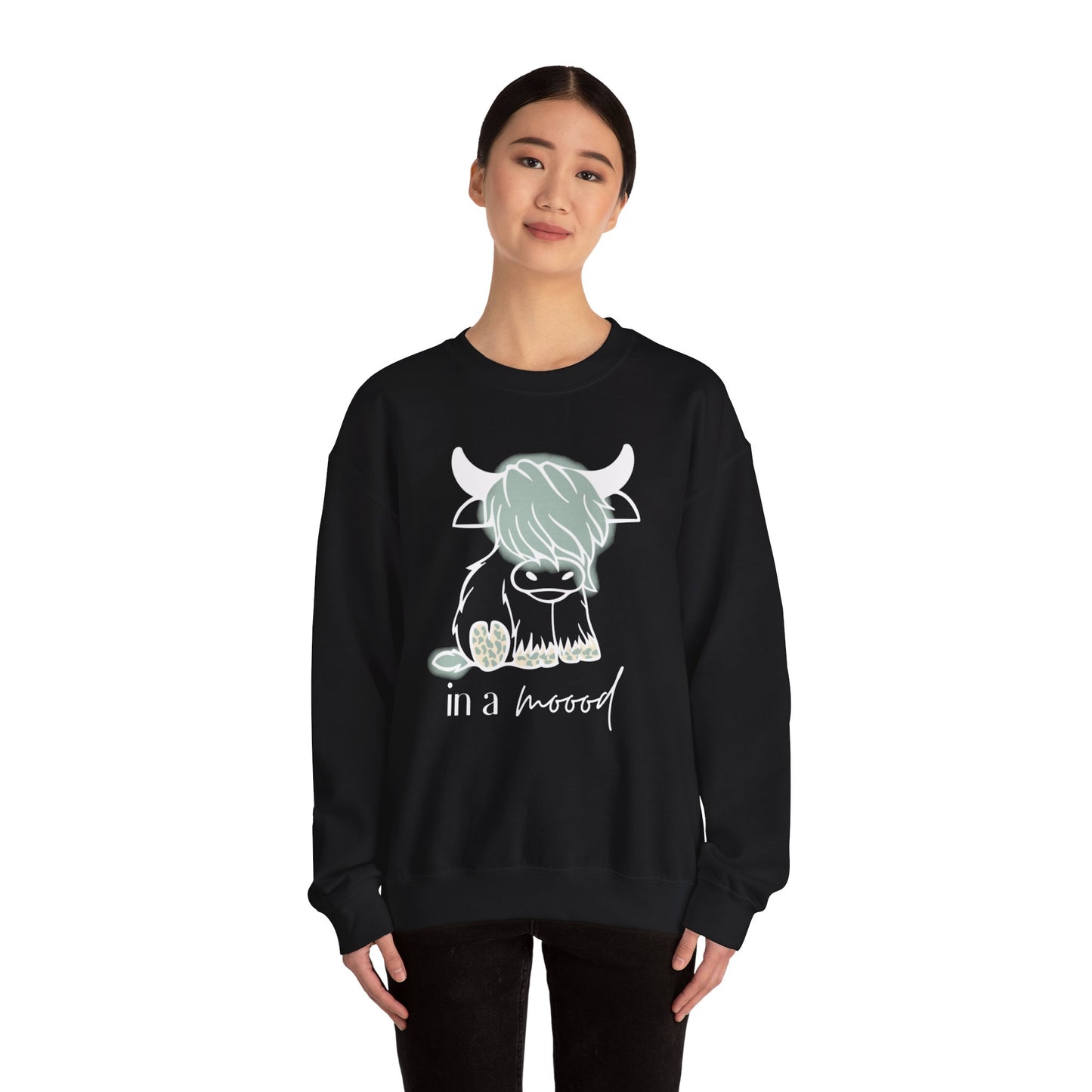 "In a moood" Graphic Unisex Crewneck Sweatshirt