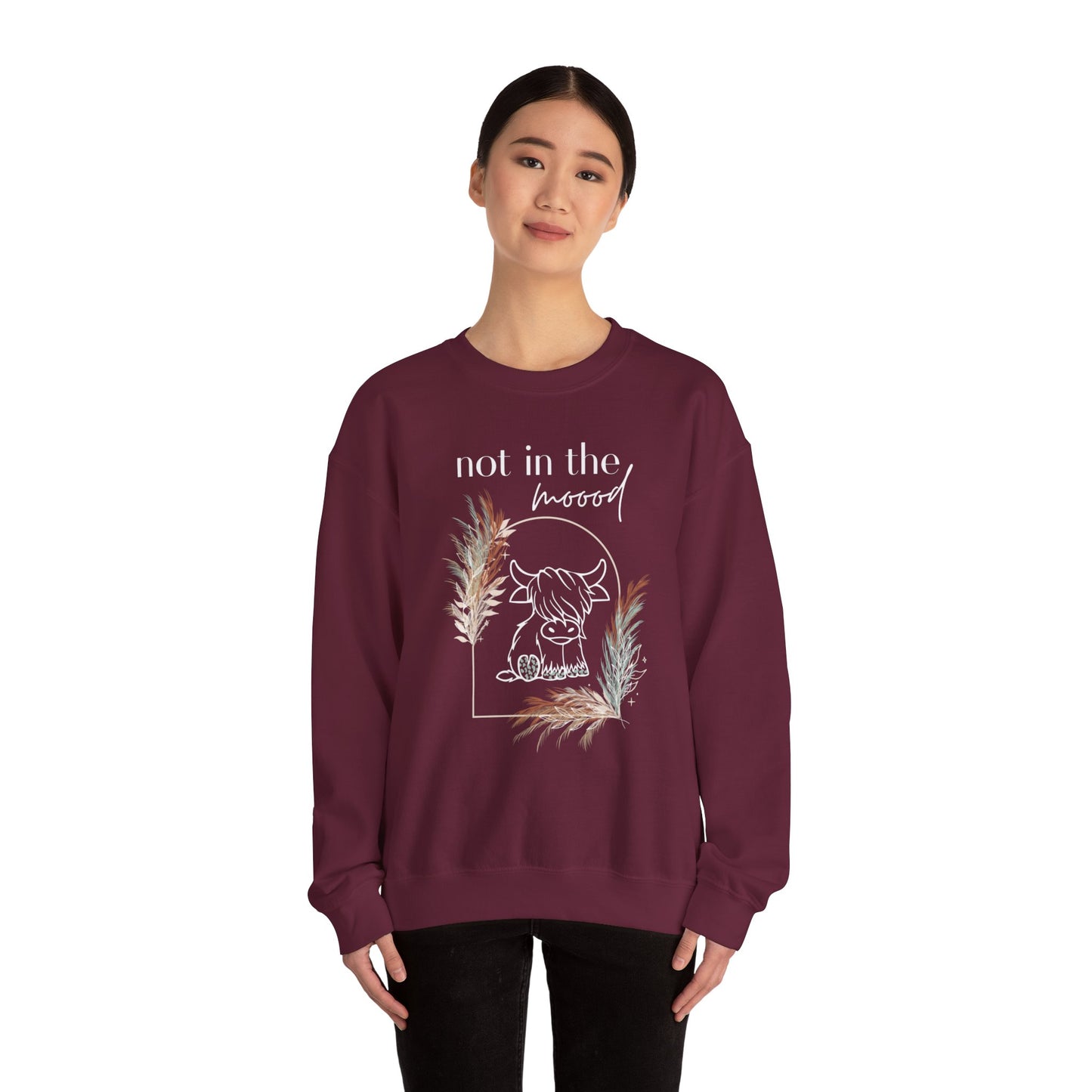 "Not in the moood" Graphic Unisex Crewneck Sweatshirt