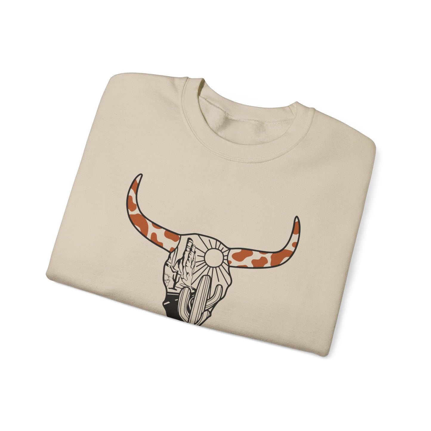 Bull Head Graphic Unisex Crewneck Sweatshirt